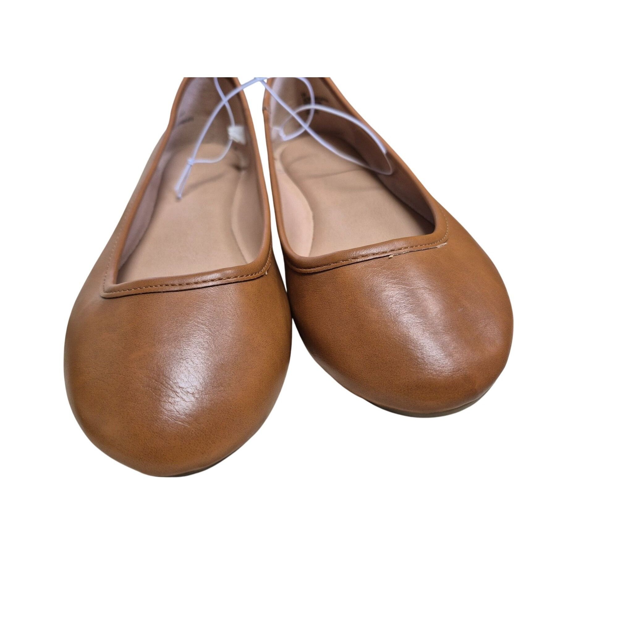 Other A New Day Women's Cognac Faux Leather Flats Size 8W Size US 8 / IT 38 - 9 Thumbnail