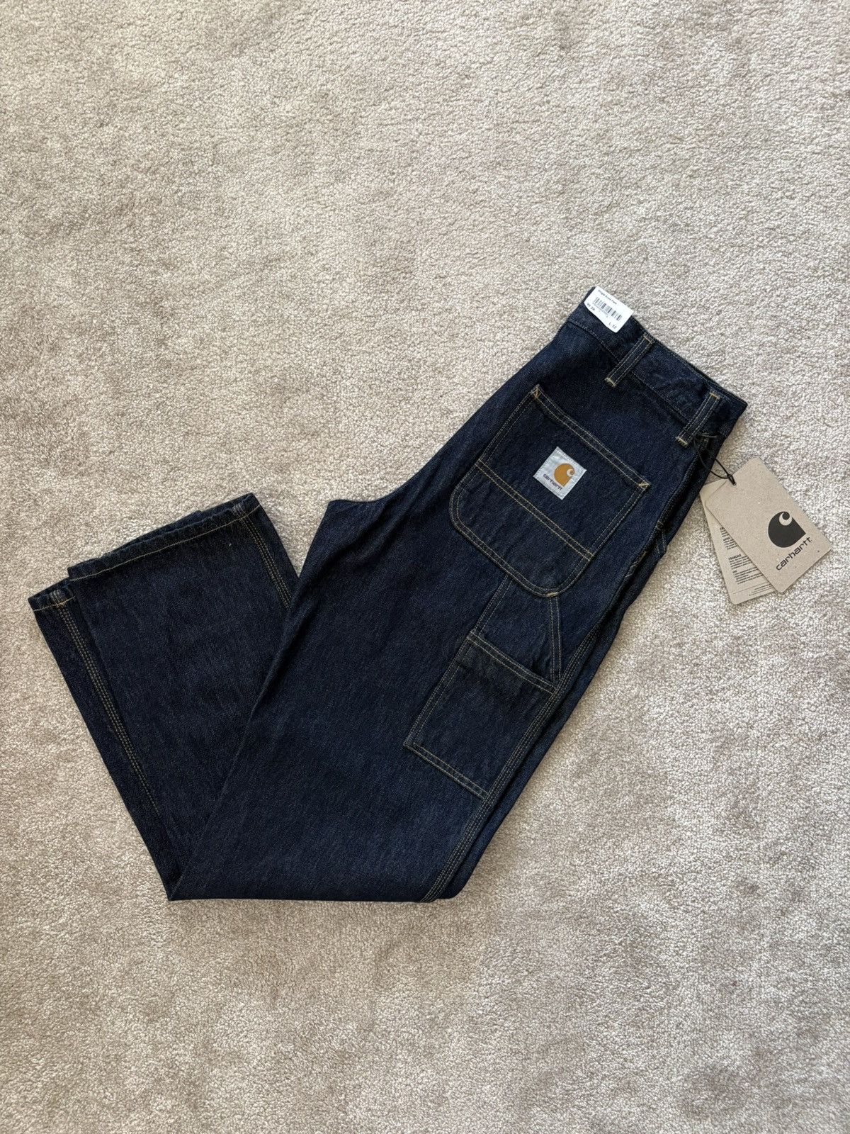 Carhartt Wip Carhartt WIP Single Knee Pant – Blue Denim Rinsed / W28 L32 Size US 28 / EU 44 - 1 Thumbnail