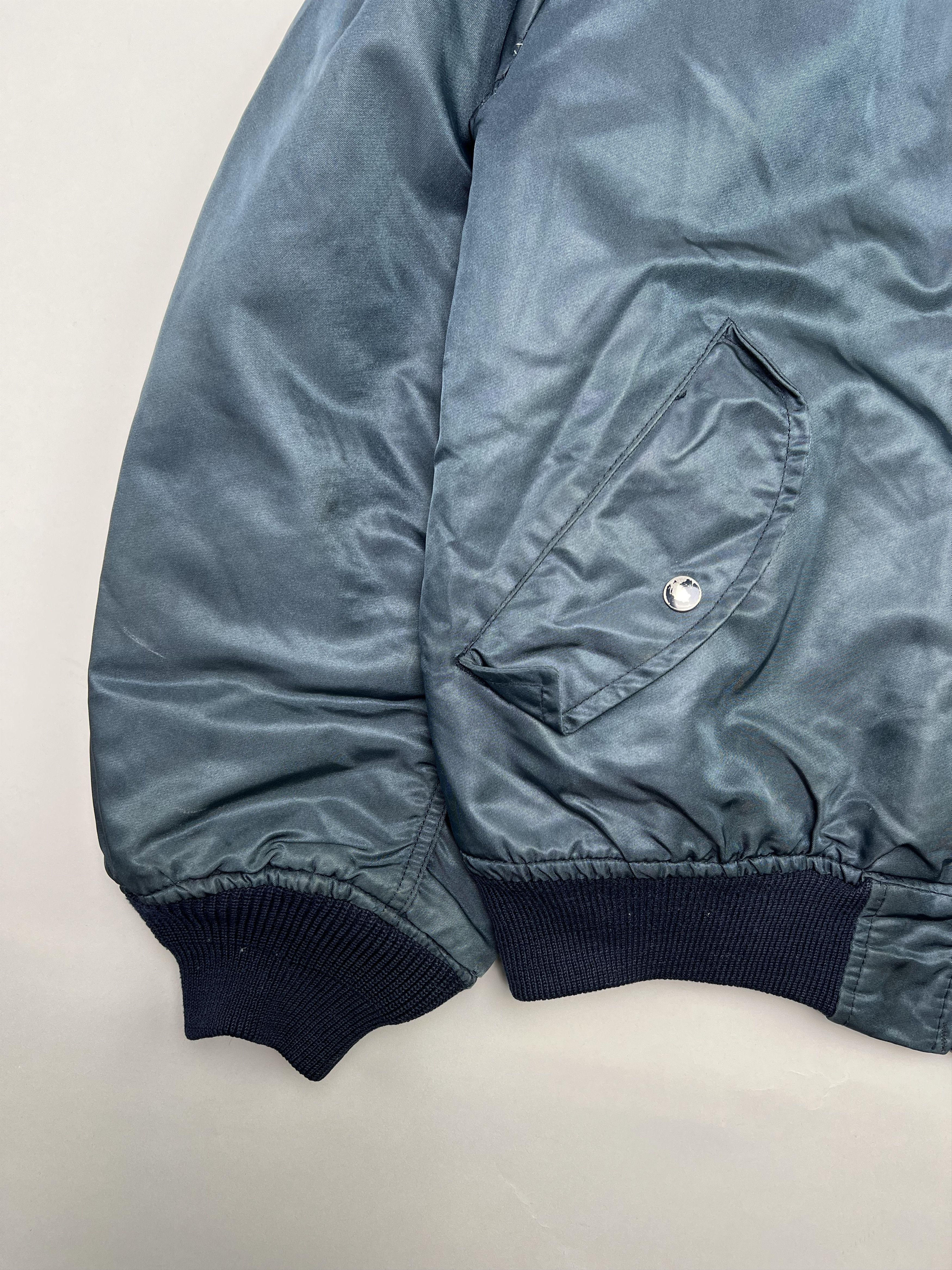 Other WILKER MA-1 BOMBER JACKET BLUE MADE IN USA Size US L / EU 52-54 / 3 - 6 Thumbnail