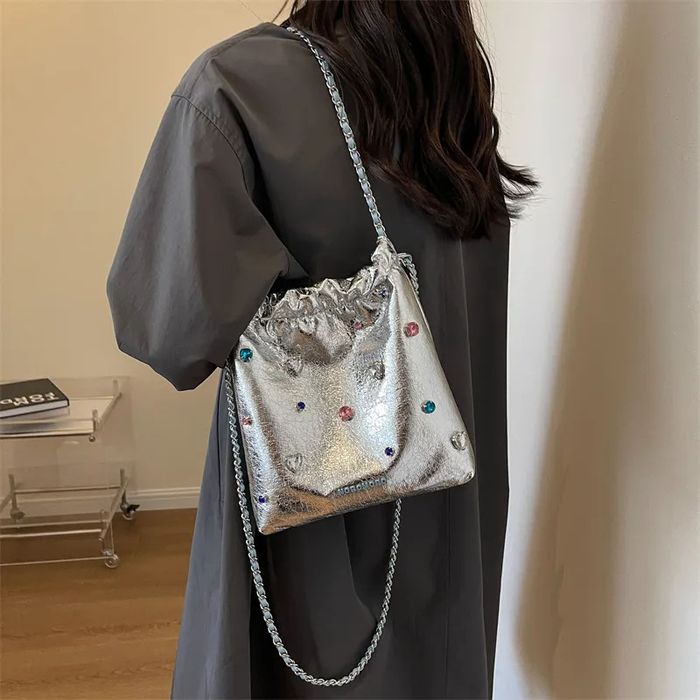 Vintage Silver Y2k Bag For Woman | Grailed