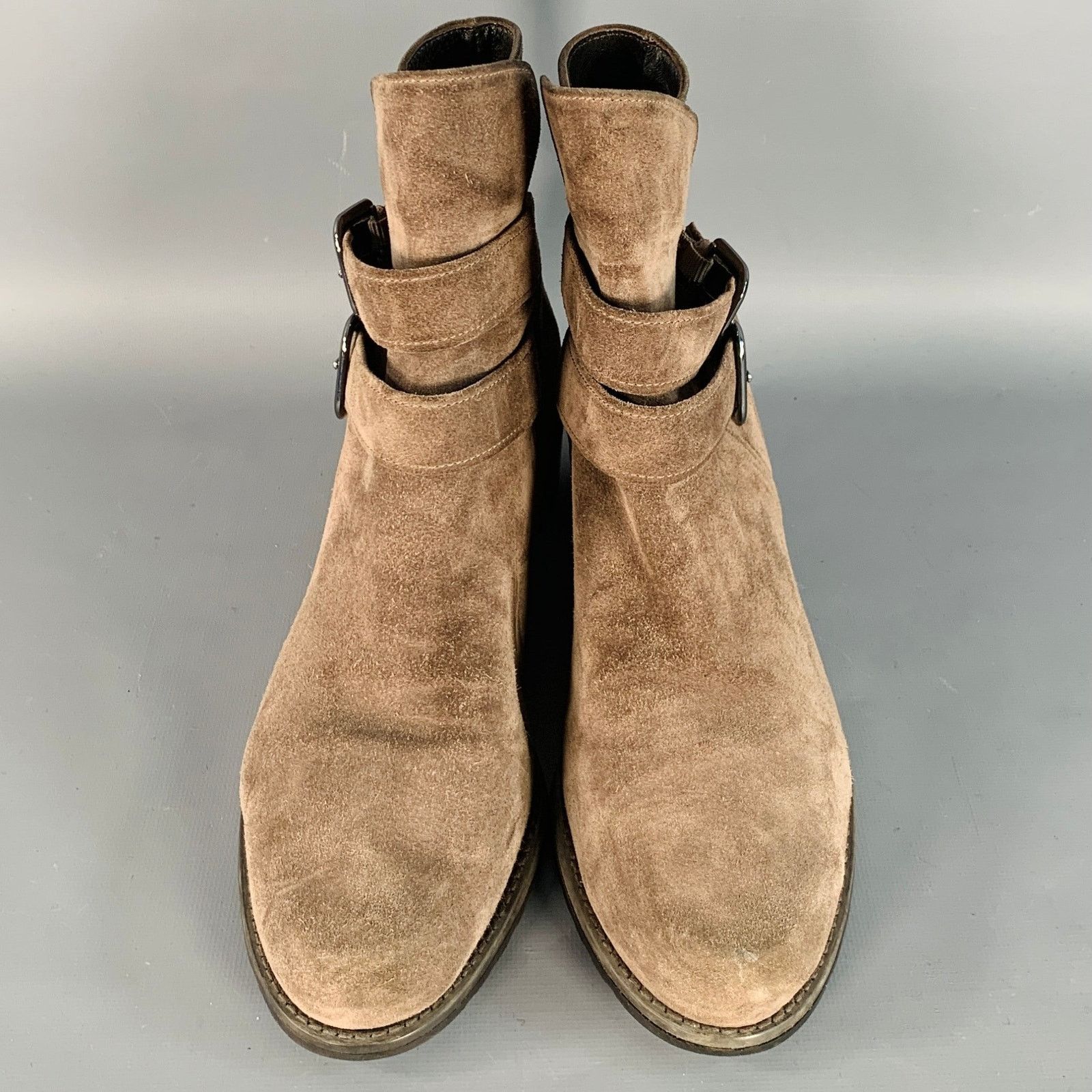 Stuart Weitzman STUART WEITZMAN Size 9.5 Brown Suede Buckle Ankle Boots Size US 9.5 / IT 39.5 - 4 Thumbnail