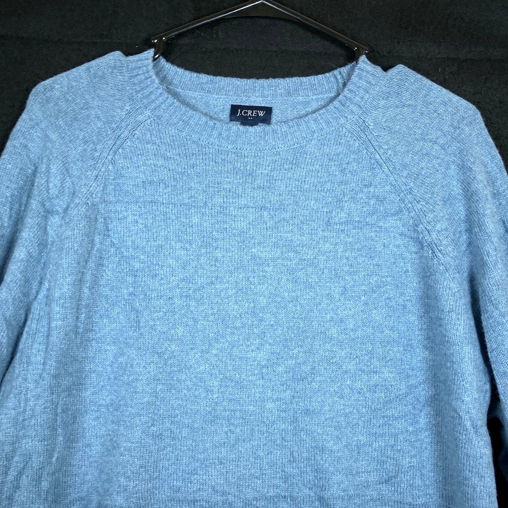 J.Crew J. Crew Mens Sweater Crew Neck Pullover Blue Lambs Wool Blend Large Knit Long Sleeve Size US L / EU 52-54 / 3 - 2 Thumbnail
