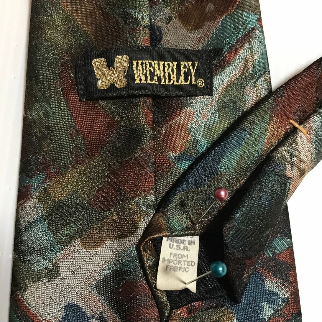 Other Wembley Vintage Abstract Short Wide Necktie Size ONE SIZE - 3 Thumbnail