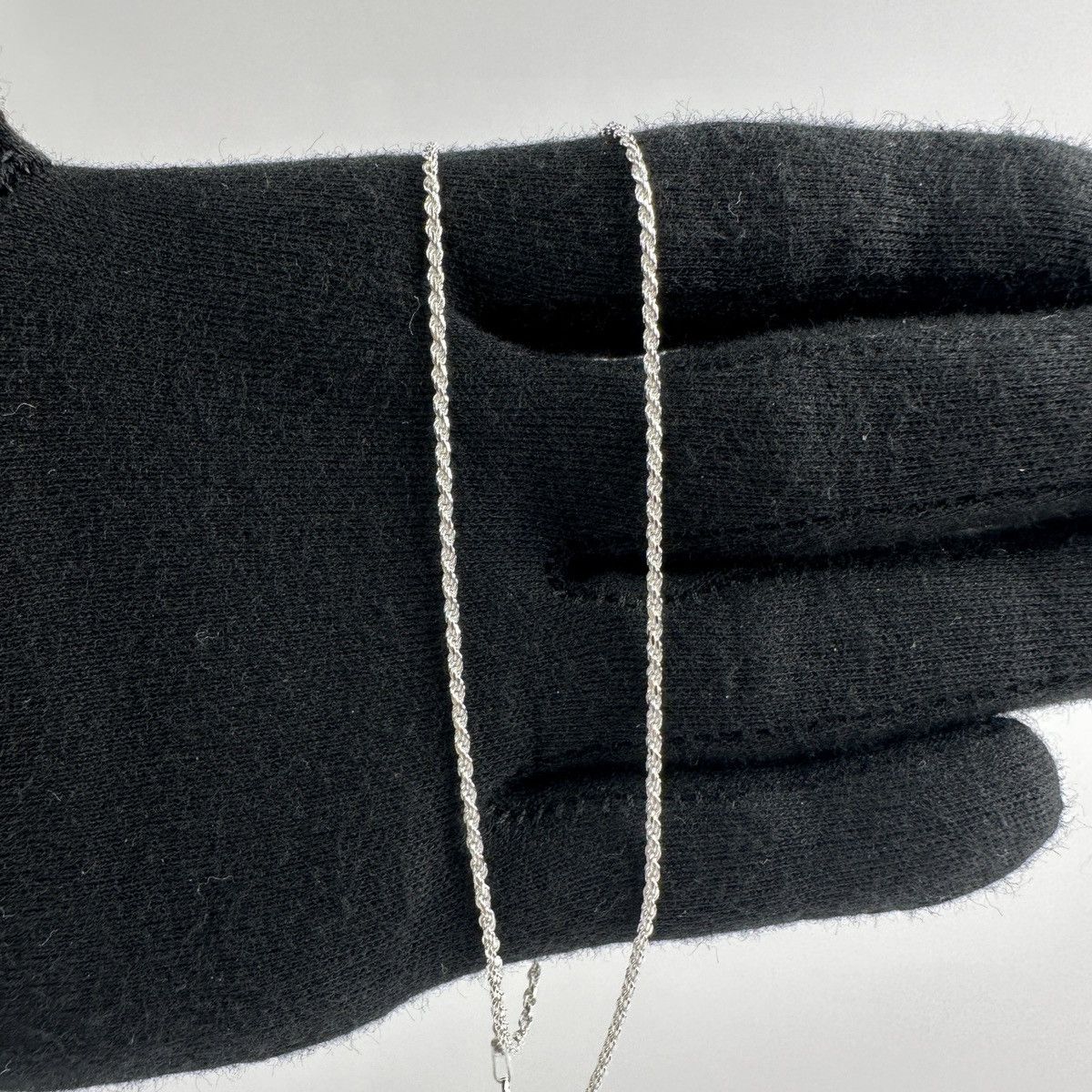 Jewelry Silver Chain Solid .925 Silver Rope Chain 1.5mm 20 Inches Size ONE SIZE - 3 Thumbnail