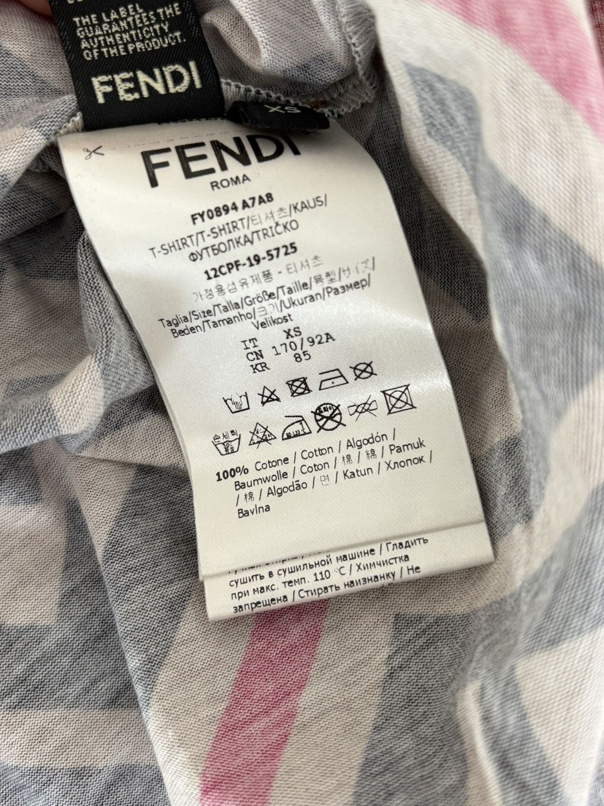 Fendi FF Monogram T-Shirt Size US XS / EU 42 / 0 - 5 Thumbnail