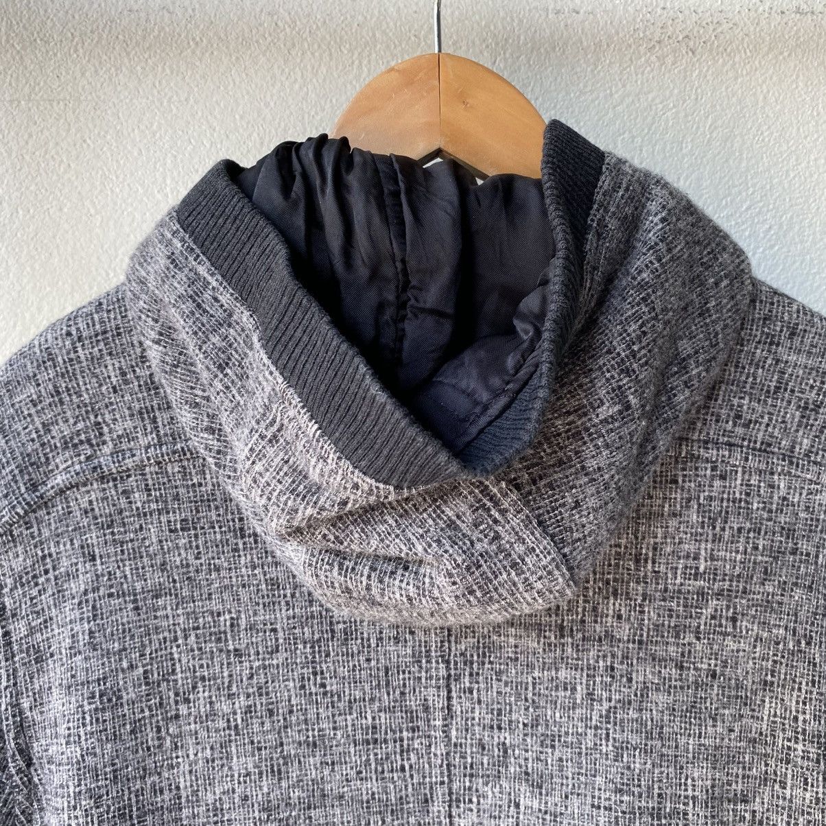 Emporio Armani EMPORIO ARMANI Grey Knit Hooded Coat Size S / US 4 / IT 40 - 4 Thumbnail