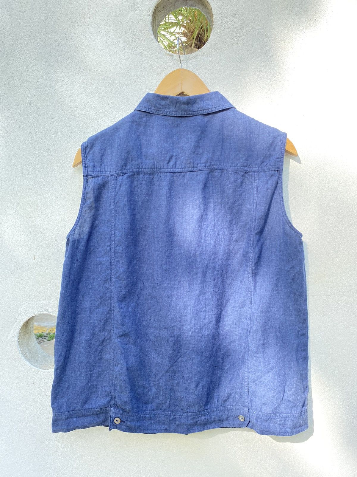 Max Mara Maxmara sleeveslestblue shirt Size M / US 6-8 / IT 42-44 - 6 Thumbnail