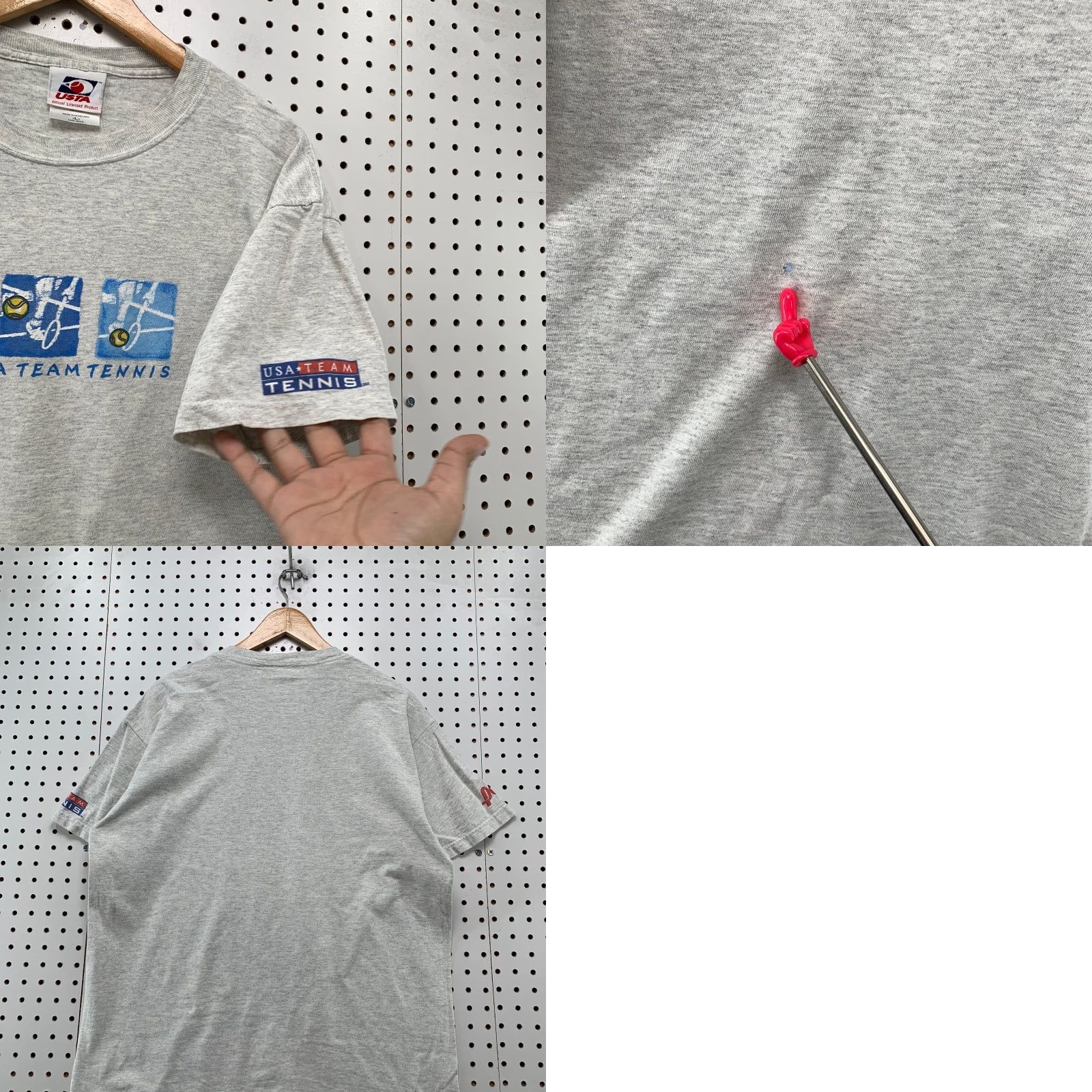 Vintage VINTAGE USA 2005 Team Tennis Shirt Mens L Gray USTA Official Licensed Shirt Size US L / EU 52-54 / 3 - 8 Thumbnail