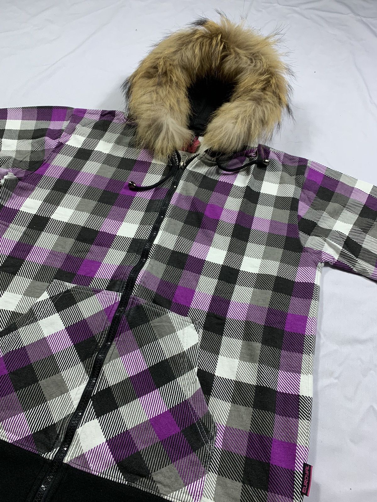 If Six Was Nine × Japanese Brand × Le Grande Bleu (L.G.B.) Japanese Euroyal Tartan Zip Fur Hoodie Size US L / EU 52-54 / 3 - 3 Thumbnail