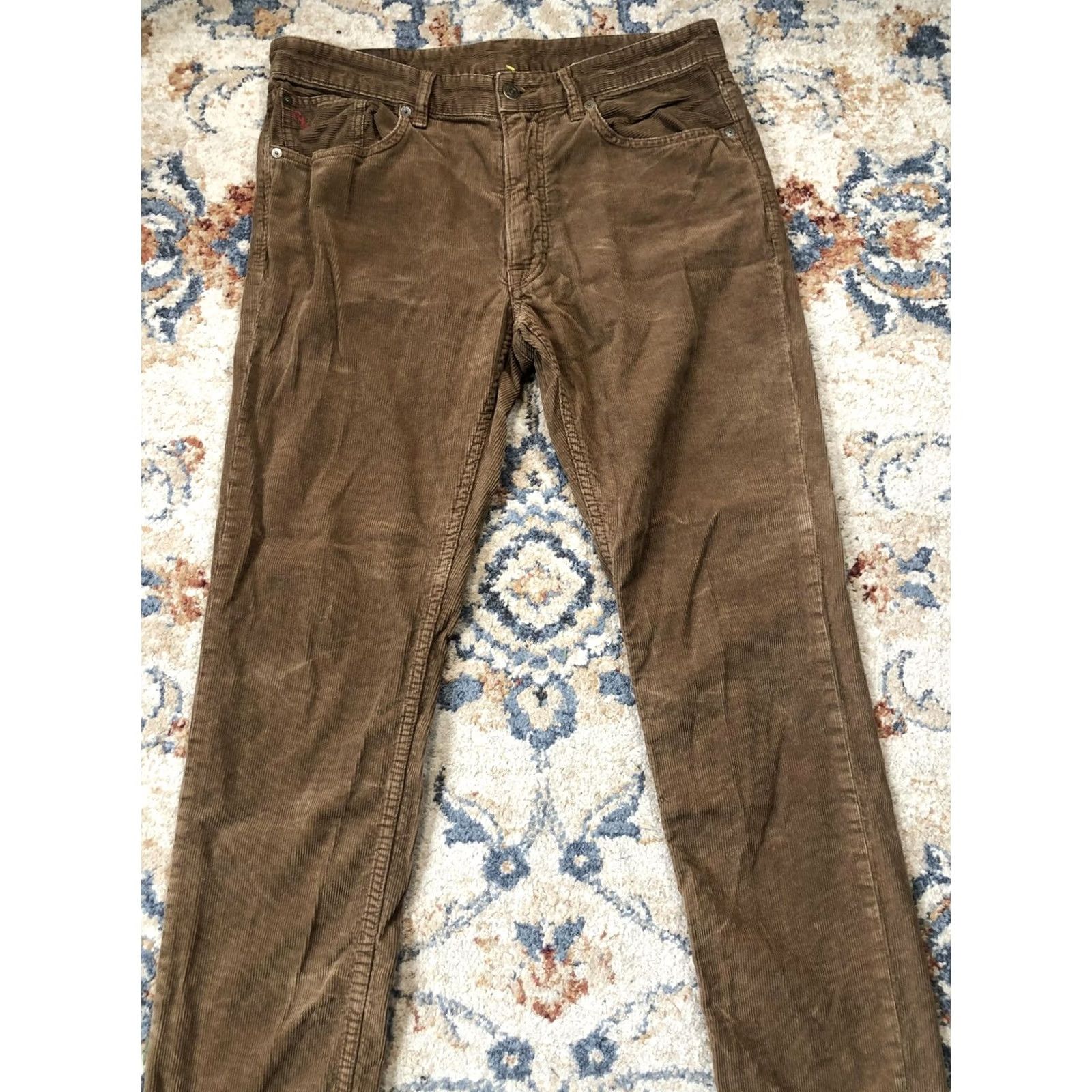 Polo Ralph Lauren Polo Ralph Lauren Pants Mens 34x30 Brown Corduroy Straight Leg RL Embroidered Size US S / EU 44-46 / 1 - 3 Thumbnail