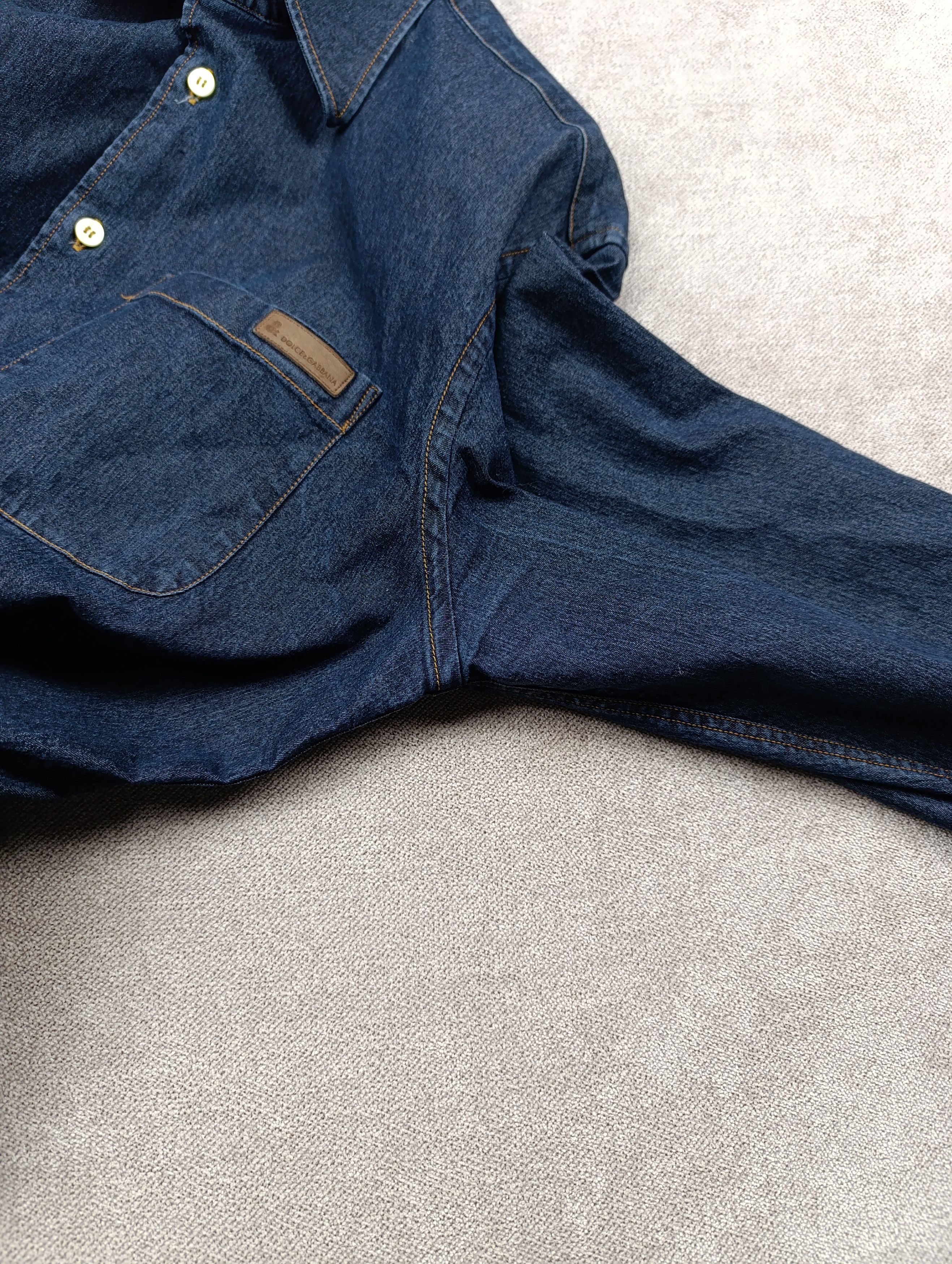 Dolce & Gabbana Dolce Gabbana Mens Denim Stretch Shirt Size 52 Size US L / EU 52-54 / 3 - 6 Thumbnail