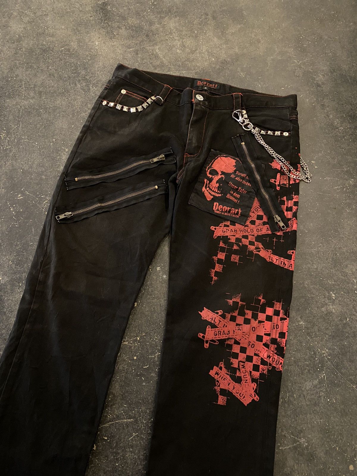 14th Addiction × If Six Was Nine × Le Grande Bleu (L.G.B.) Y2k Deorart Bondage punk ifsixwasnine lgb pants Size US 31 - 3 Thumbnail