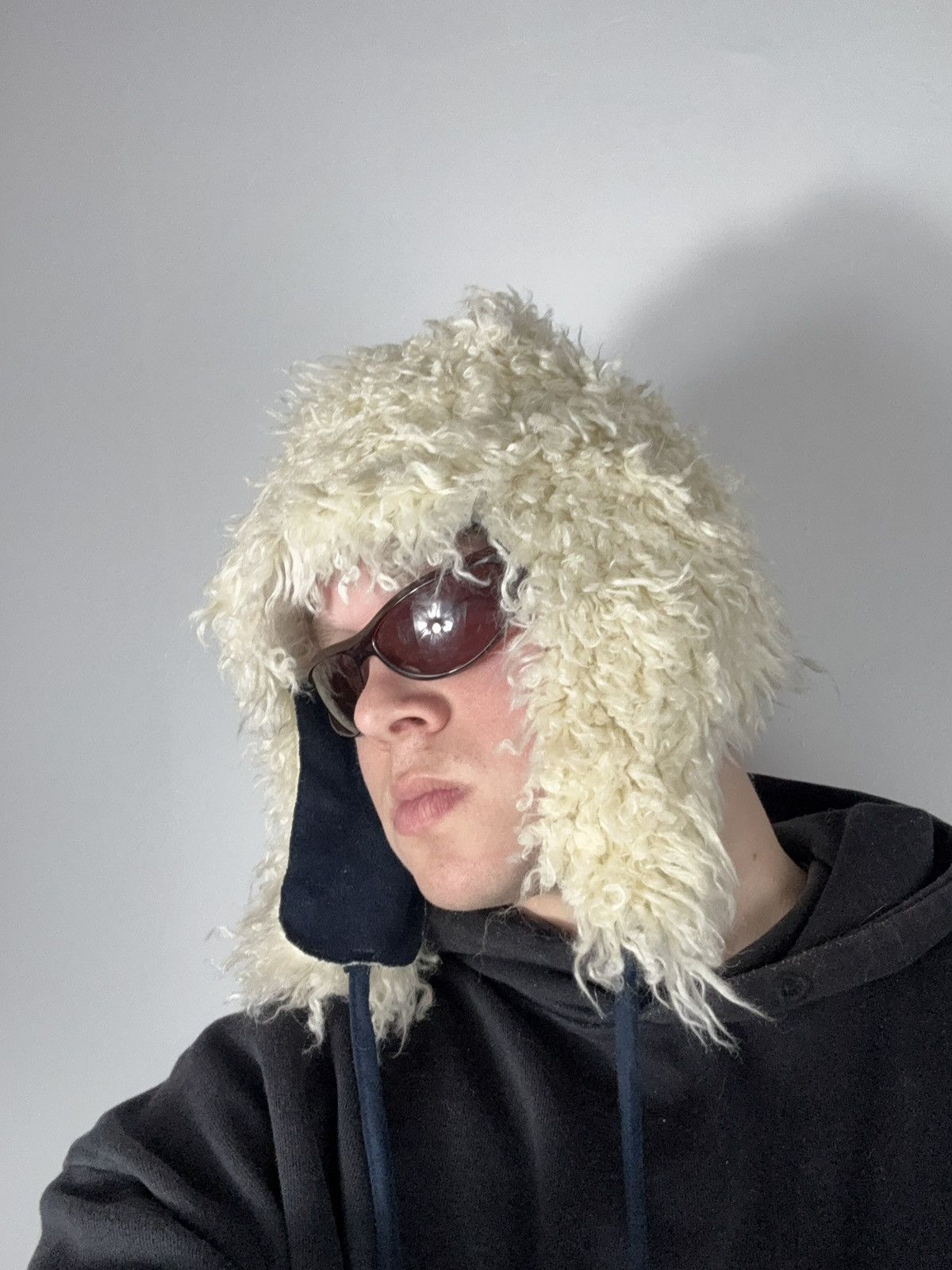 Le Grande Bleu (L.G.B.) Vintage Y2K Fuzzy Fur Ushanka Hat if six was nine LGB Style Size ONE SIZE - 12 Thumbnail