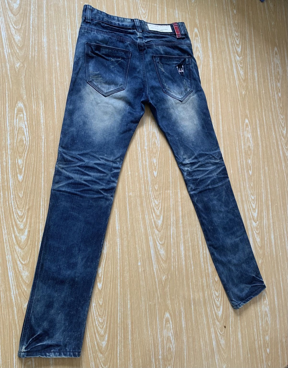 Japanese Brand Street Setup est 2007 Mud Wash Denim Jeans Pants Size US 30 / EU 46 - 7 Thumbnail