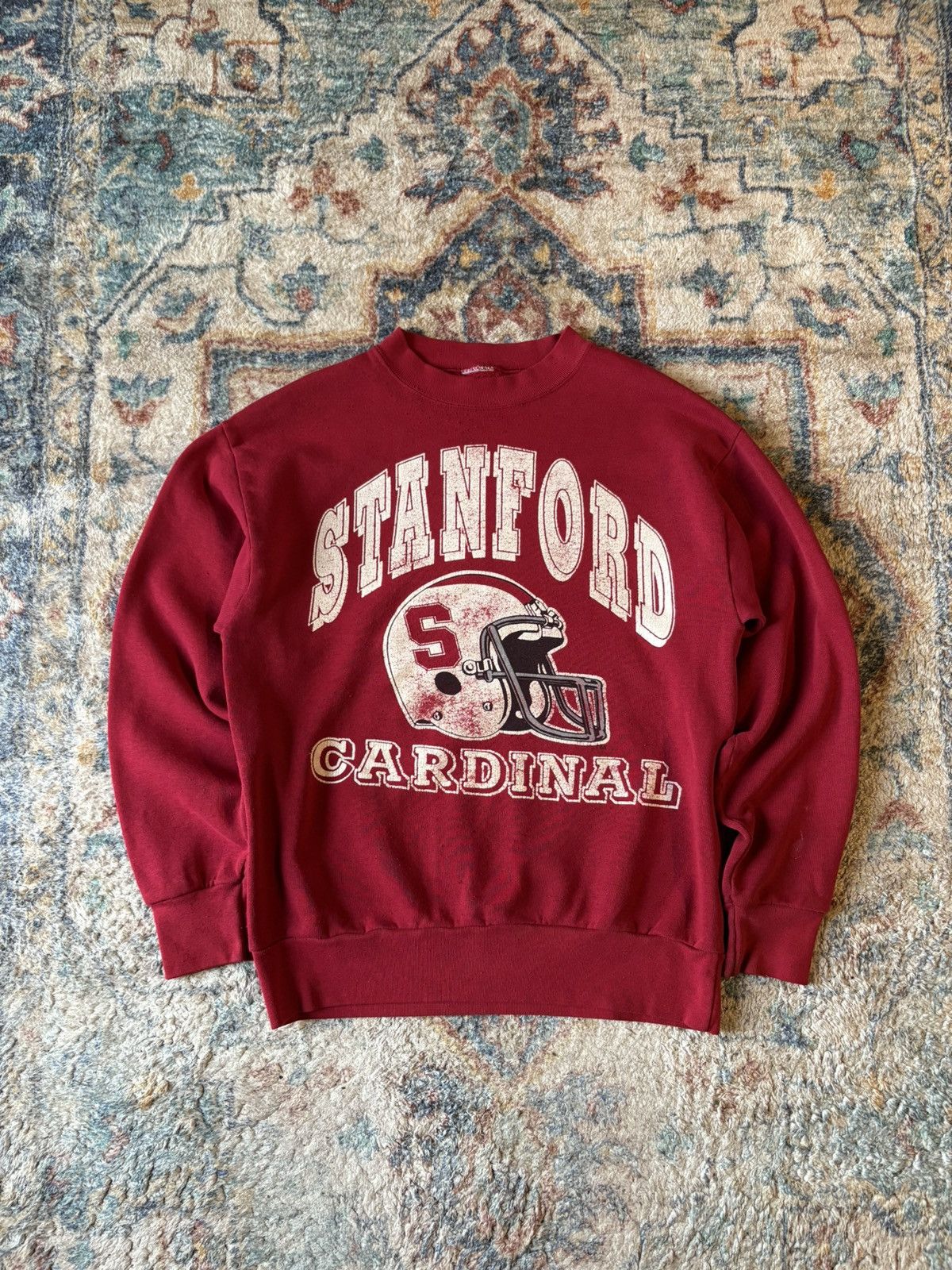Vintage Vintage Stanford Cardinal Football Helmet Crewneck Large Size US L / EU 52-54 / 3 - 1 Thumbnail