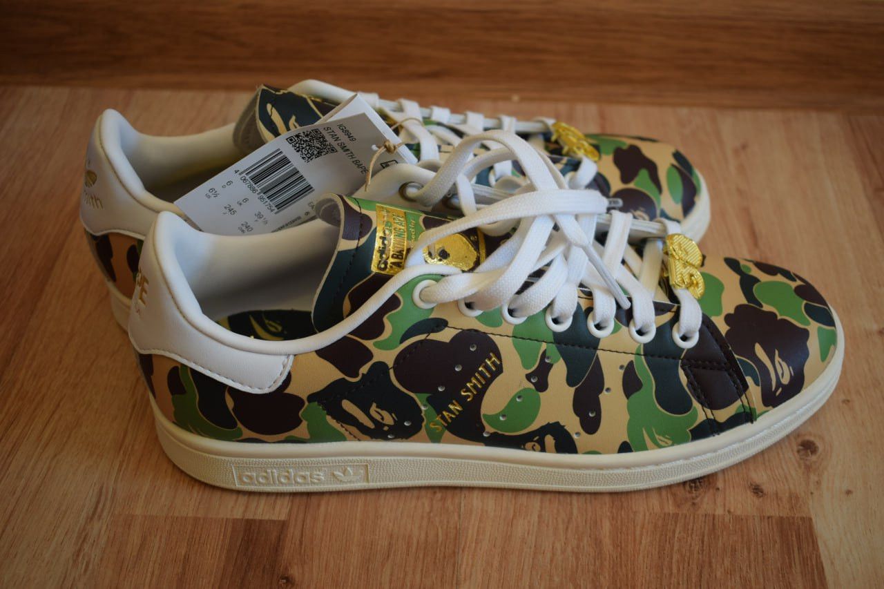 Bape Bape x Adidas Stan Smith Size US 6.5 / EU 39-40 - 3 Thumbnail