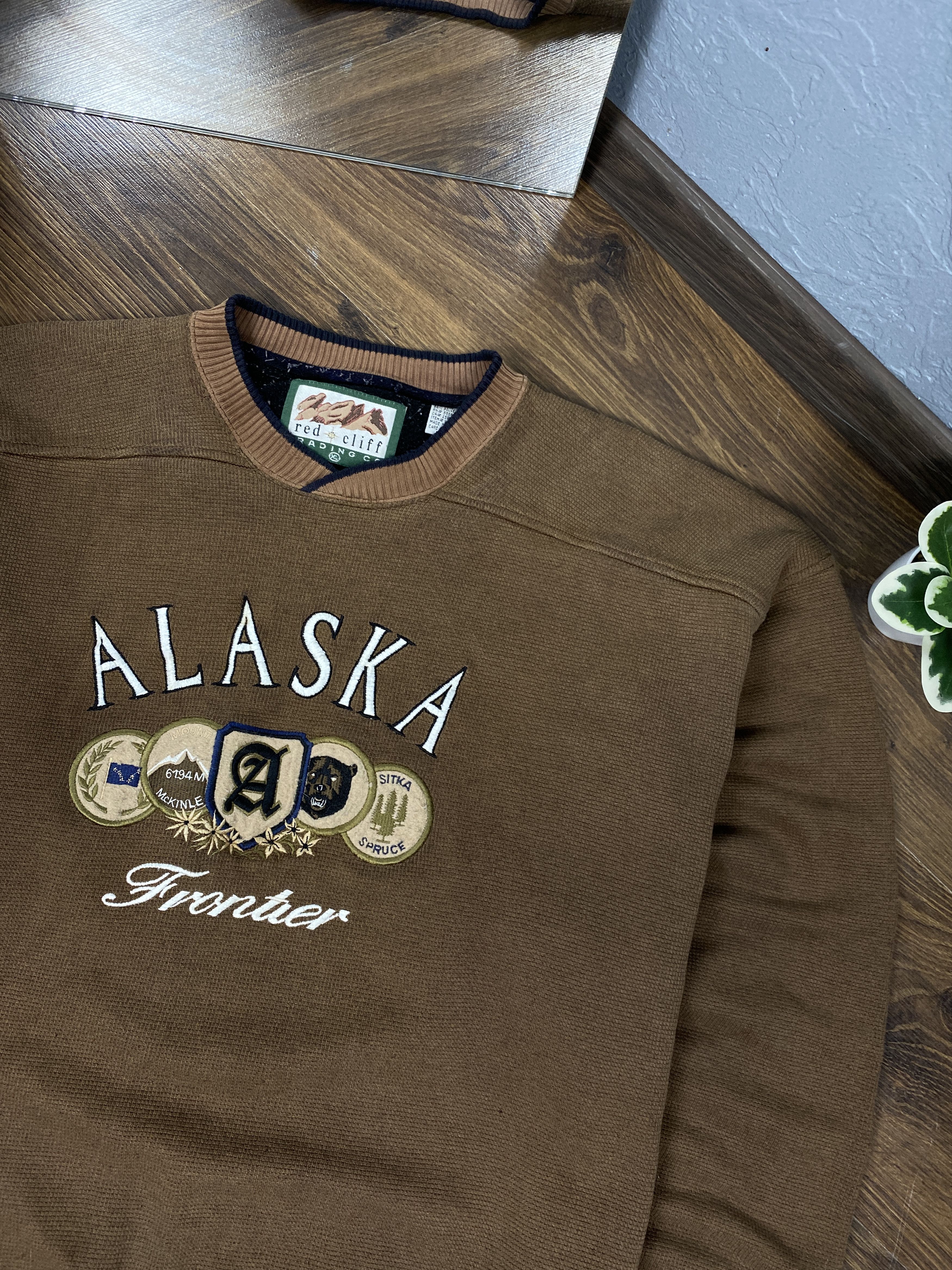 Vintage Alaska Frontier vintage knit grandpa sweater USA Size US XL / EU 56 / 4 - 2 Thumbnail