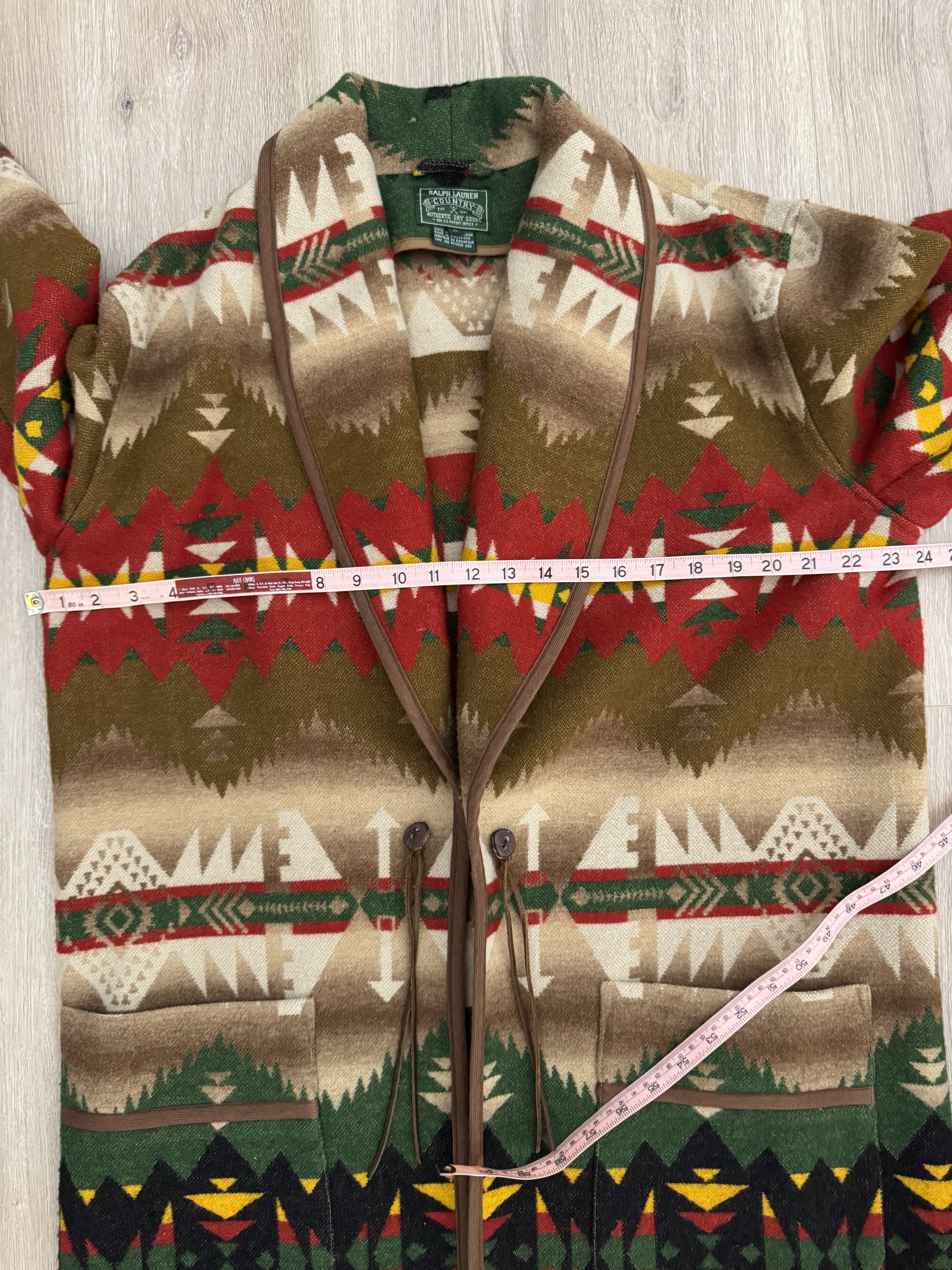 Polo Ralph Lauren Polo Country Aztec Robe Wool Blanket Coat Vintage Western Size US M / EU 48-50 / 2 - 11 Thumbnail