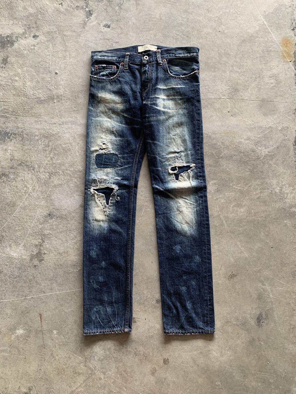Hysteric Glamour RNA distressed sashiko japanese patchwork slim hedi style Size US 28 / EU 44 - 1 Thumbnail