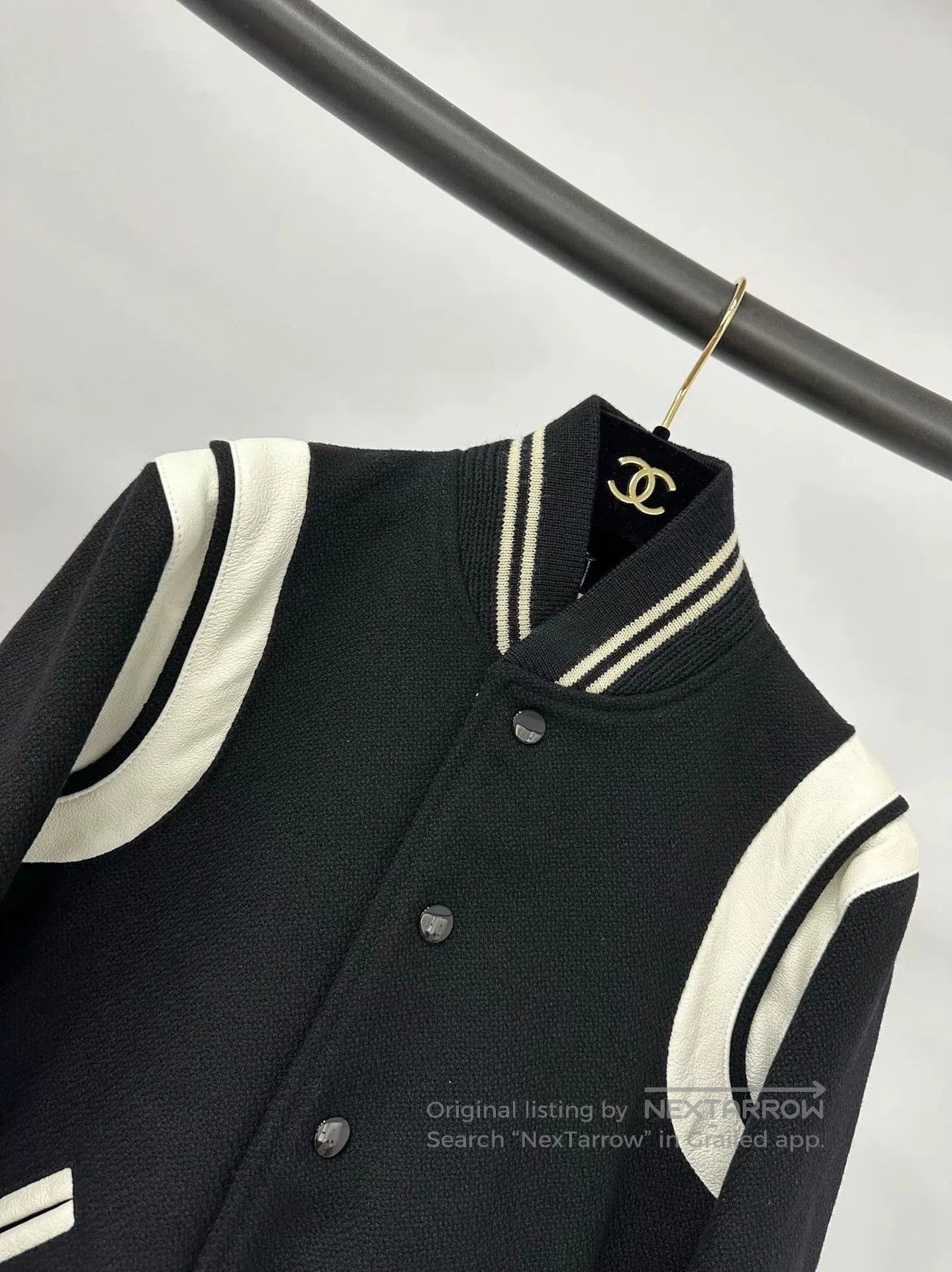 Saint Laurent Paris Saint Laurent Black White Varsity Jacket. Size XS / US 0-2 / IT 36-38 - 3 Thumbnail