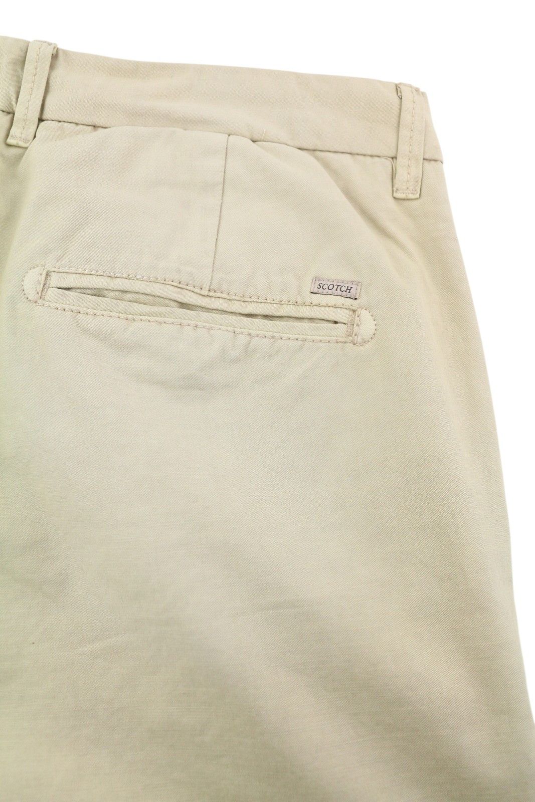 Scotch & Soda W29 Chino Washed Brown Turn-Up Zip Fly Logo 84179 Size US 29 - 4 Thumbnail