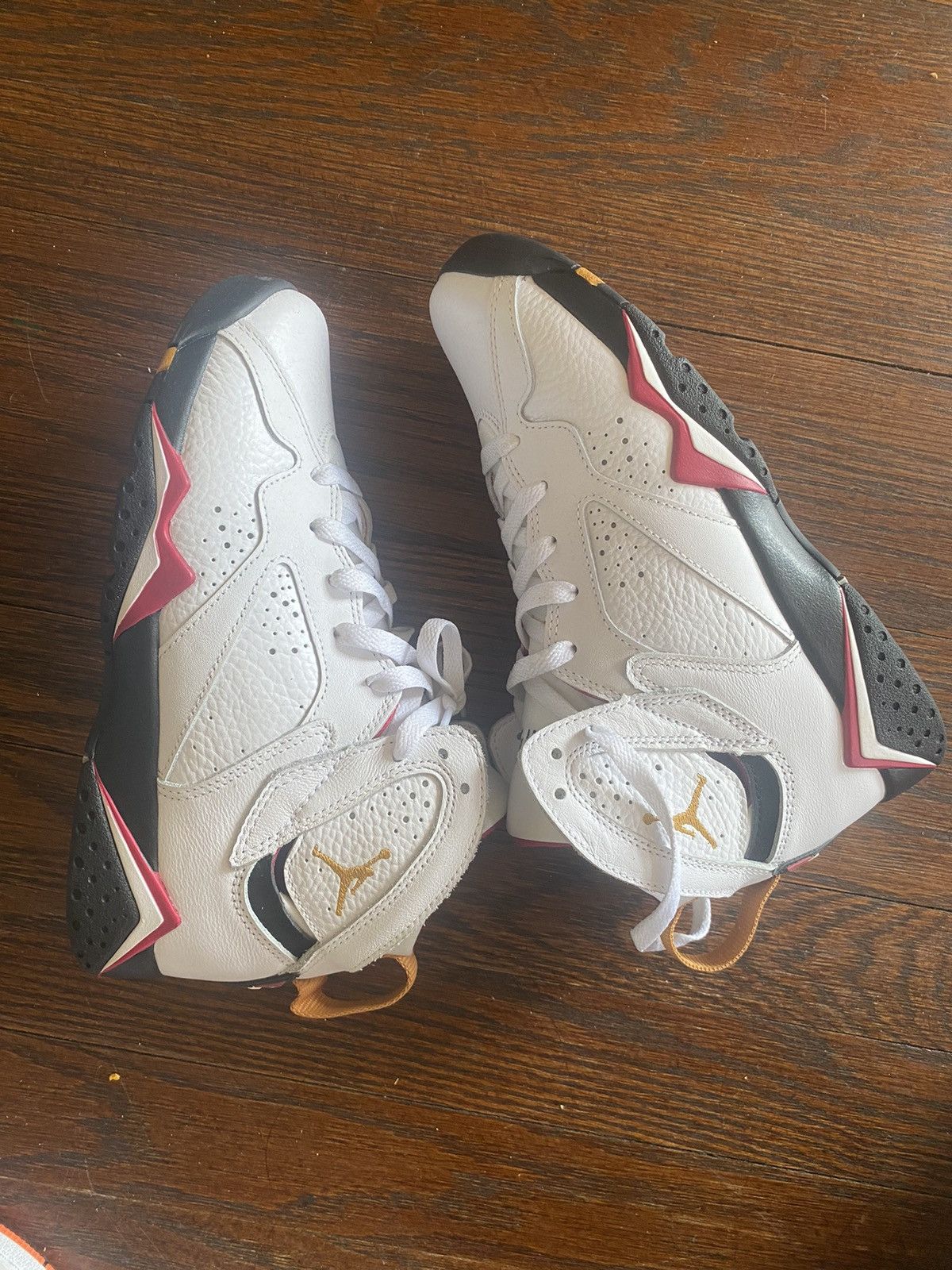 image of Jordan Brand 7 Cardinal Shoes in White, Men's