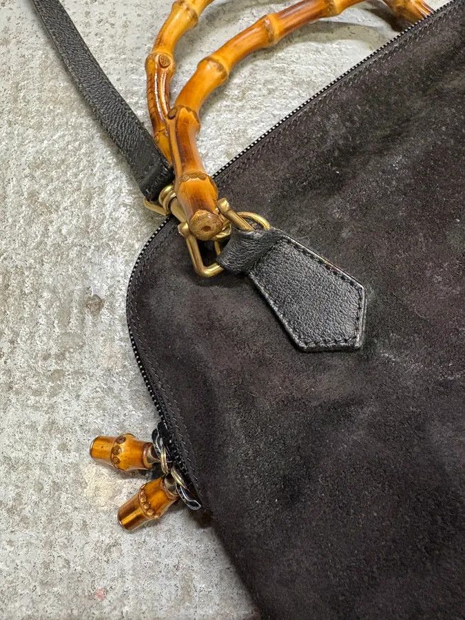 Gucci FW2006 Gucci Black Suede Bamboo Handle Bag Size ONE SIZE - 7 Thumbnail