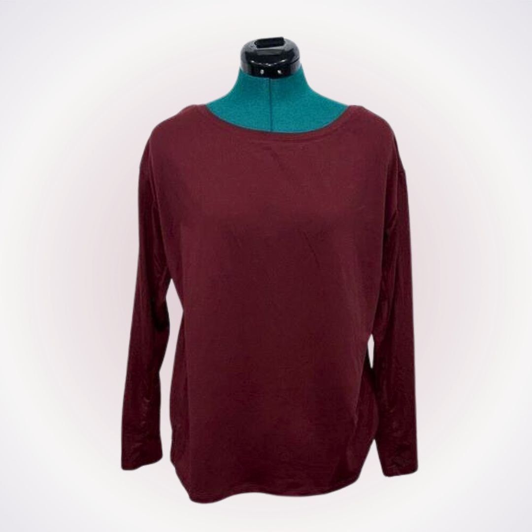 Fabletics Fabletics Red Cinched Back Long Sleeve Shirt | Sz M, NWT Size M / US 6-8 / IT 42-44 - 1 Thumbnail
