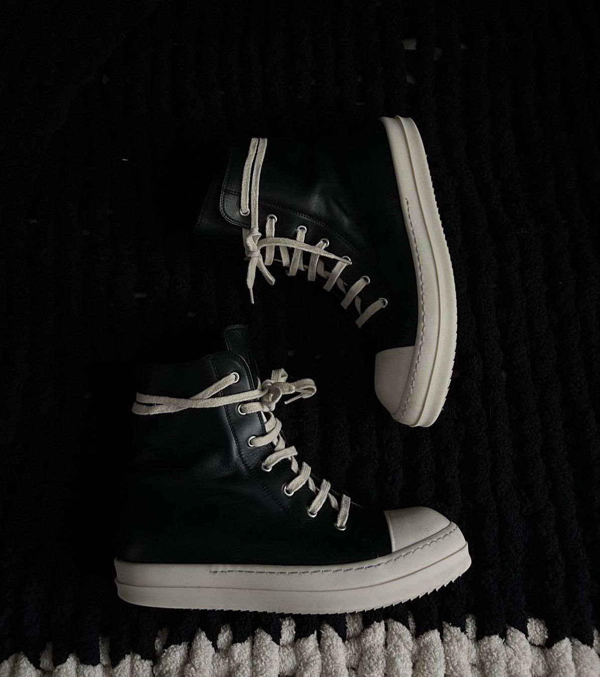 Rick Owens Rick Owens Mainline Leather Ramones High Black Size 39