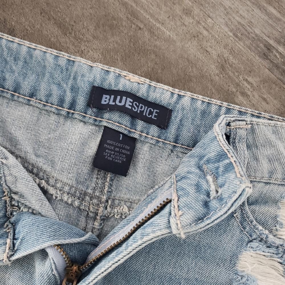 Designer Light Denim Distressed BS Jean Mini Size 30" / US 8 / IT 44 - 3 Thumbnail