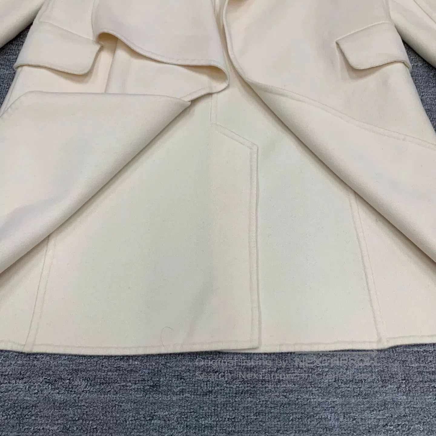 Other Max Mara White Collar Belted Coat. Size US XXS / EU 40 - 8 Thumbnail