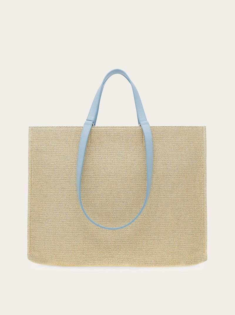Salvatore Ferragamo o1s1rm0526 Size : OS / Tote Bag in Beige/Blue Size ONE SIZE - 2 Thumbnail