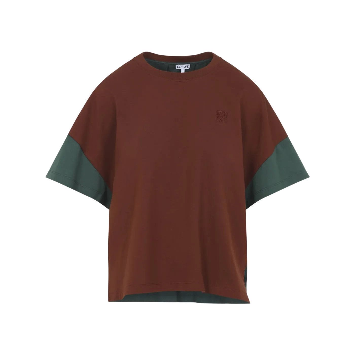 LOEWE BROWN DARK GREEN T-Shirt New & Authentic (Women's siz