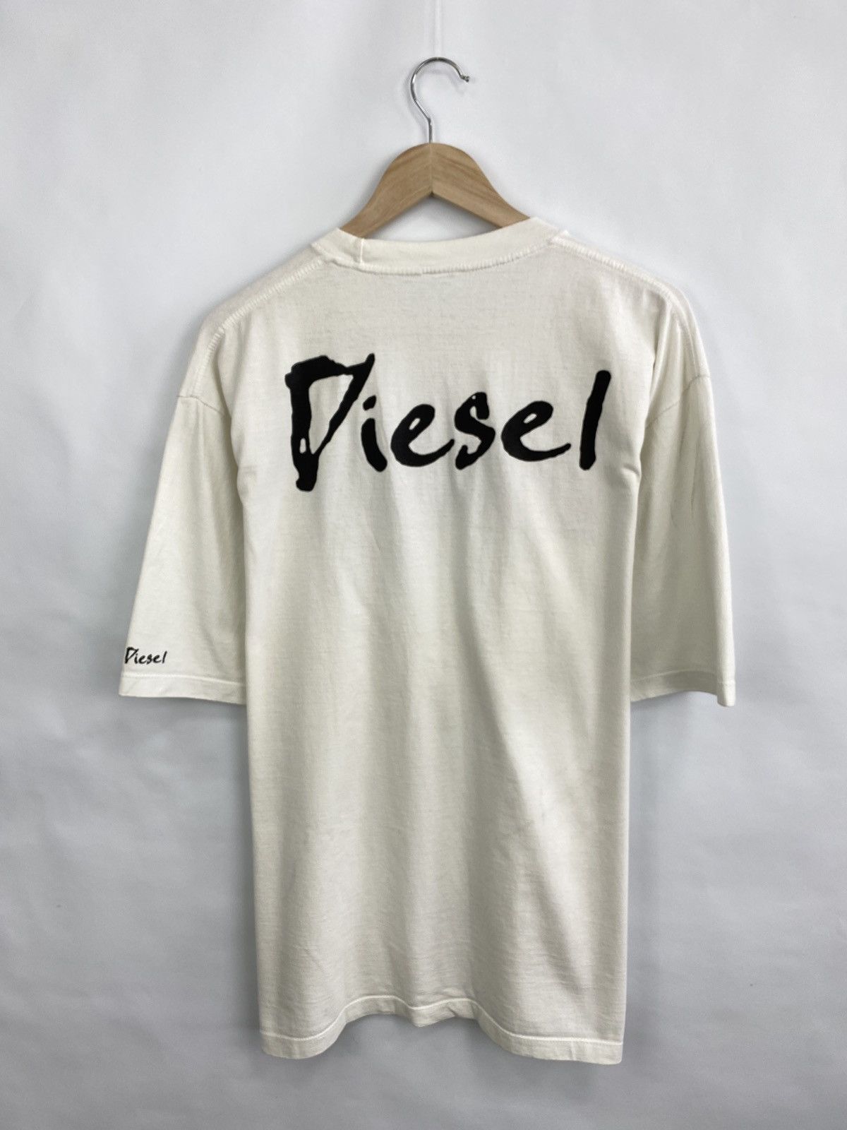 Diesel 🇺🇸 Vintage 90s Diesel Y2K Big logo T-Shirt Retro Rare Hype Size US XXL / EU 58 / 5 - 6 Thumbnail
