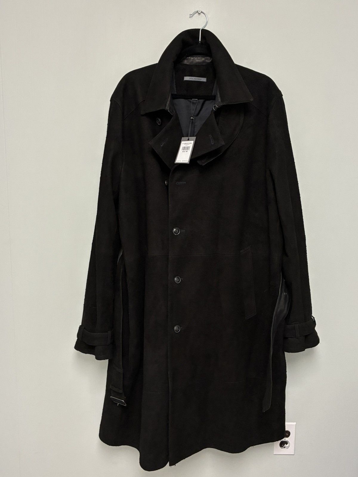 John Varvatos Suede Trench Coat EU 58 USA 48 Size US XXL / EU 58 / 5 - 8 Thumbnail