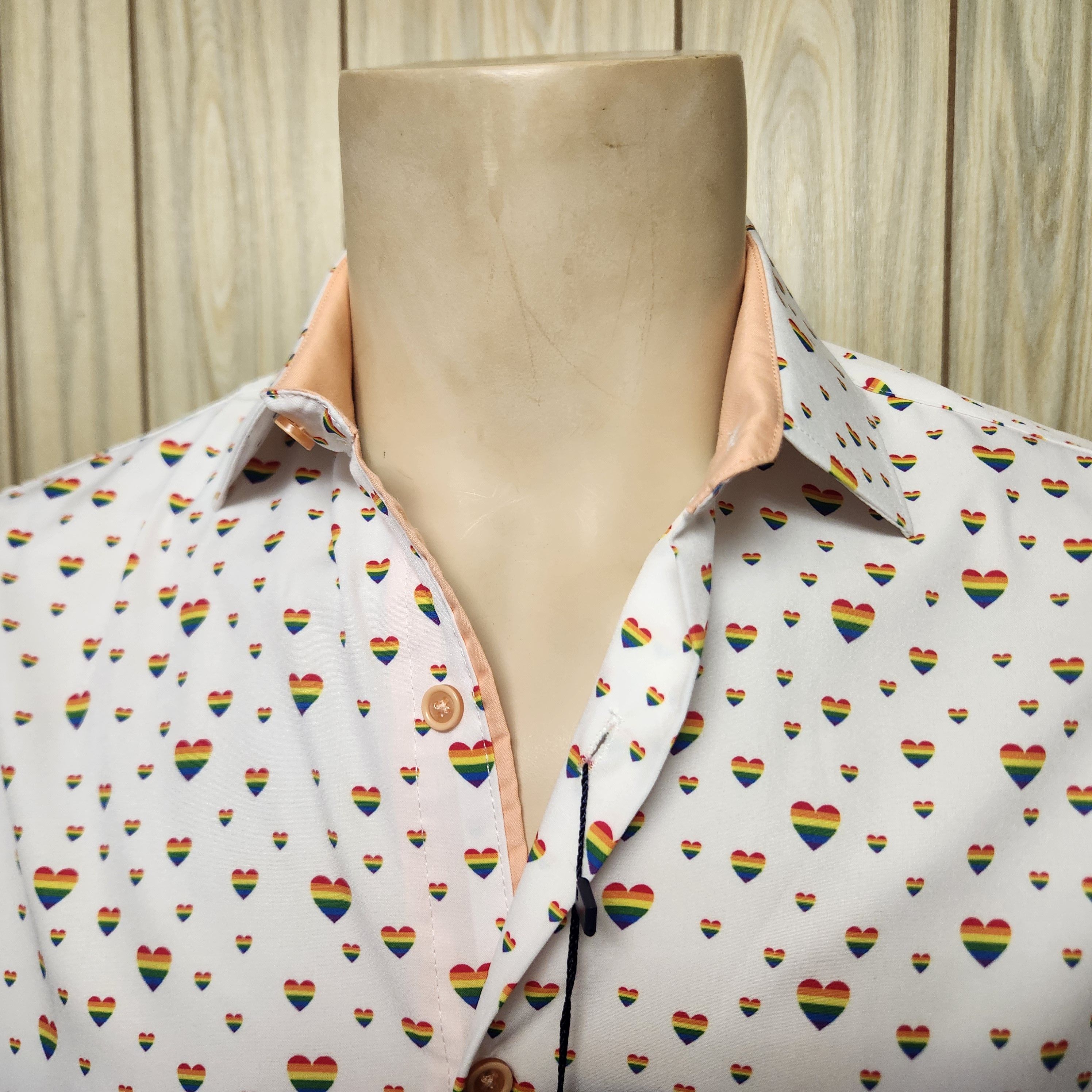 Other Pride collection shirt M rainbow hearts Tom Baine NEW Size US M / EU 48-50 / 2 - 3 Thumbnail