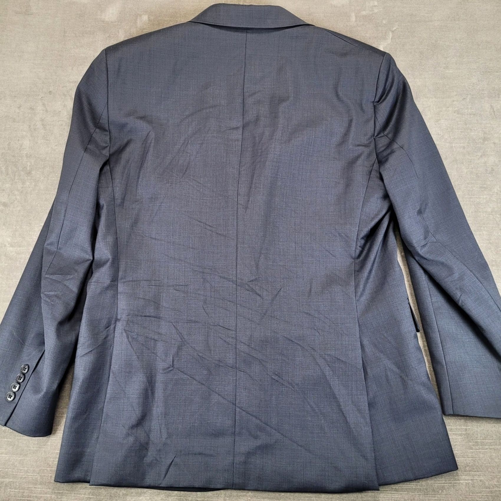 Jos. A. Bank Jos A Bank Traveler Tailored Fit 44L Wool Suit Jacket Blazer Gray Two-Button Notch Lapel Long 4-Button Sleeve Men Size 44R - 6 Thumbnail