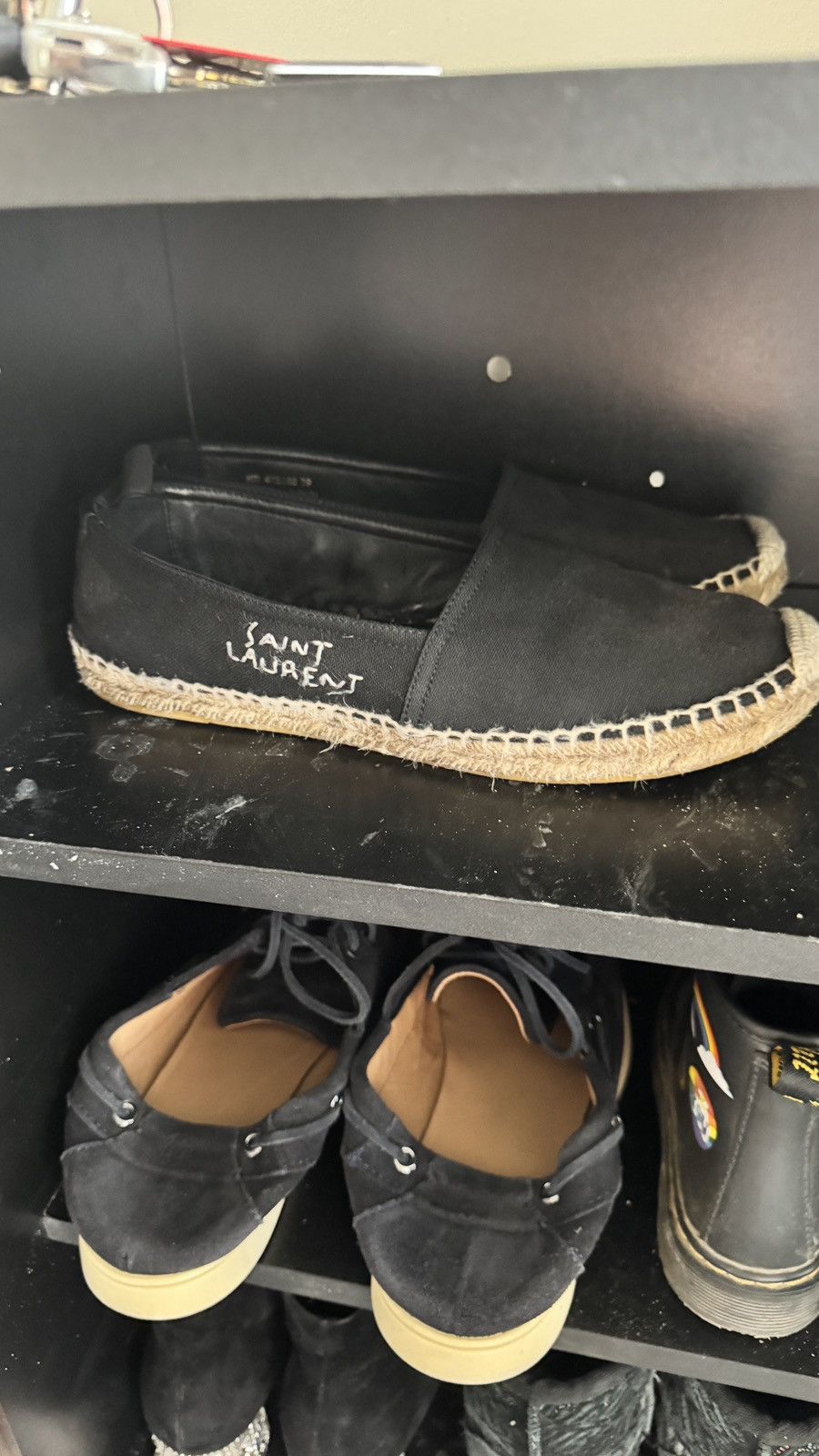 Yves Saint Laurent Saint Laurent Logo Embroidered Slip-On Espadrilles Size US 6.5 / EU 39-40 - 7 Thumbnail