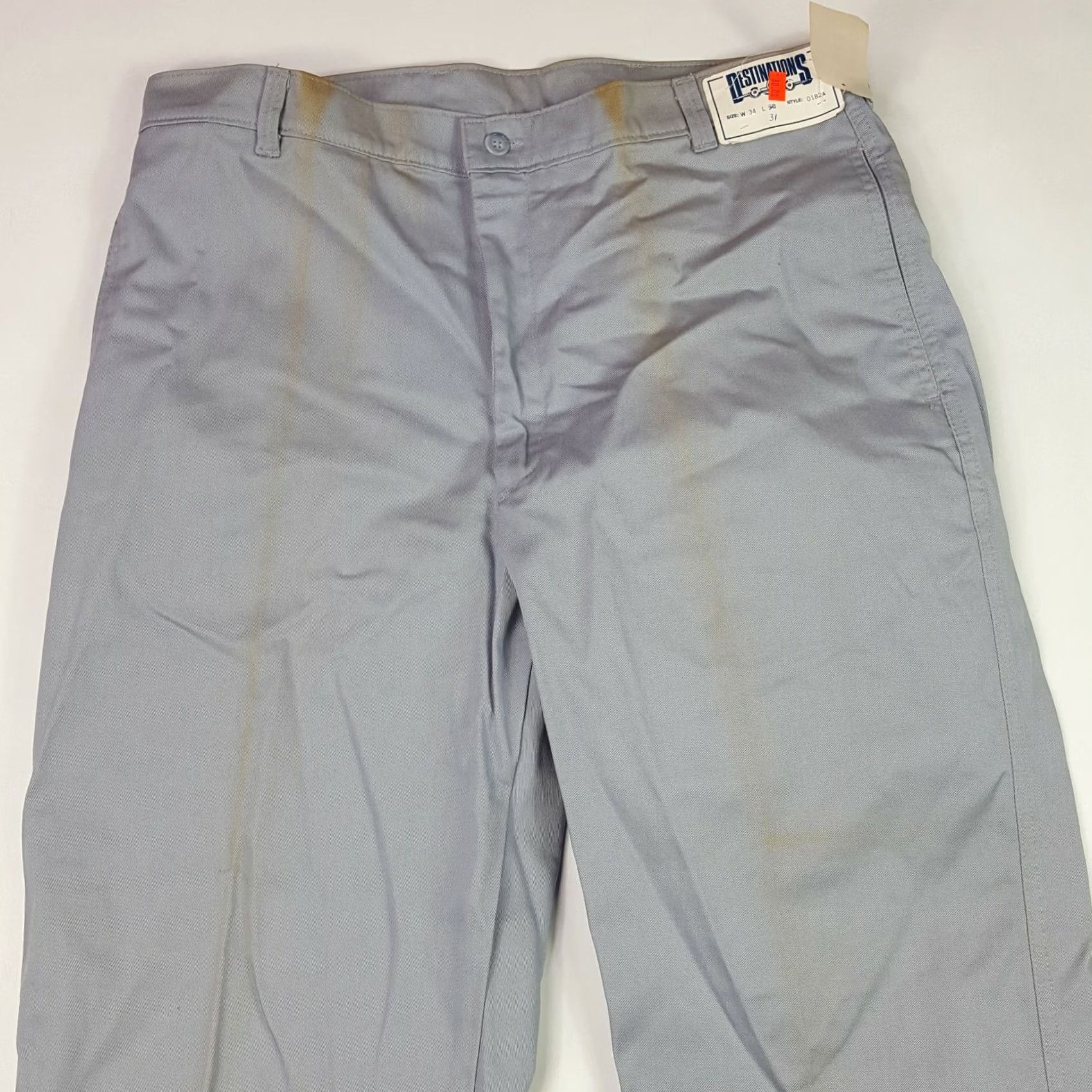 Vintage VINTAGE Destinations Gray Tapered Pants Mens 34x31 Dress Pants Casual 80s Size US 34 / EU 50 - 2 Thumbnail