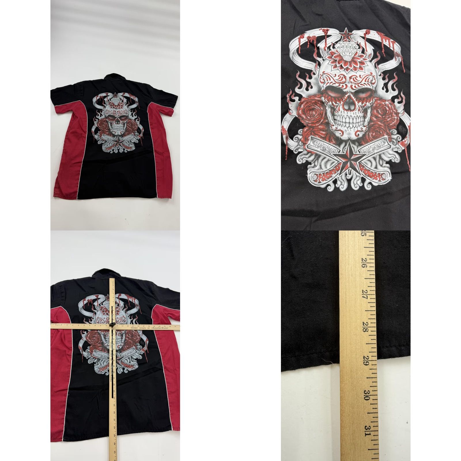 Vintage VINTAGE Biker Wear Shirt Mens S Black Red Sturgis 2019 Motorcycle Rally Skull Size US S / EU 44-46 / 1 - 8 Thumbnail