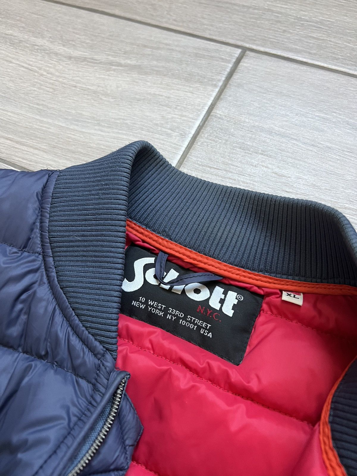 Schott Schott N.Y.C. Down Puffer Jacket Size US XL / EU 56 / 4 - 9 Thumbnail
