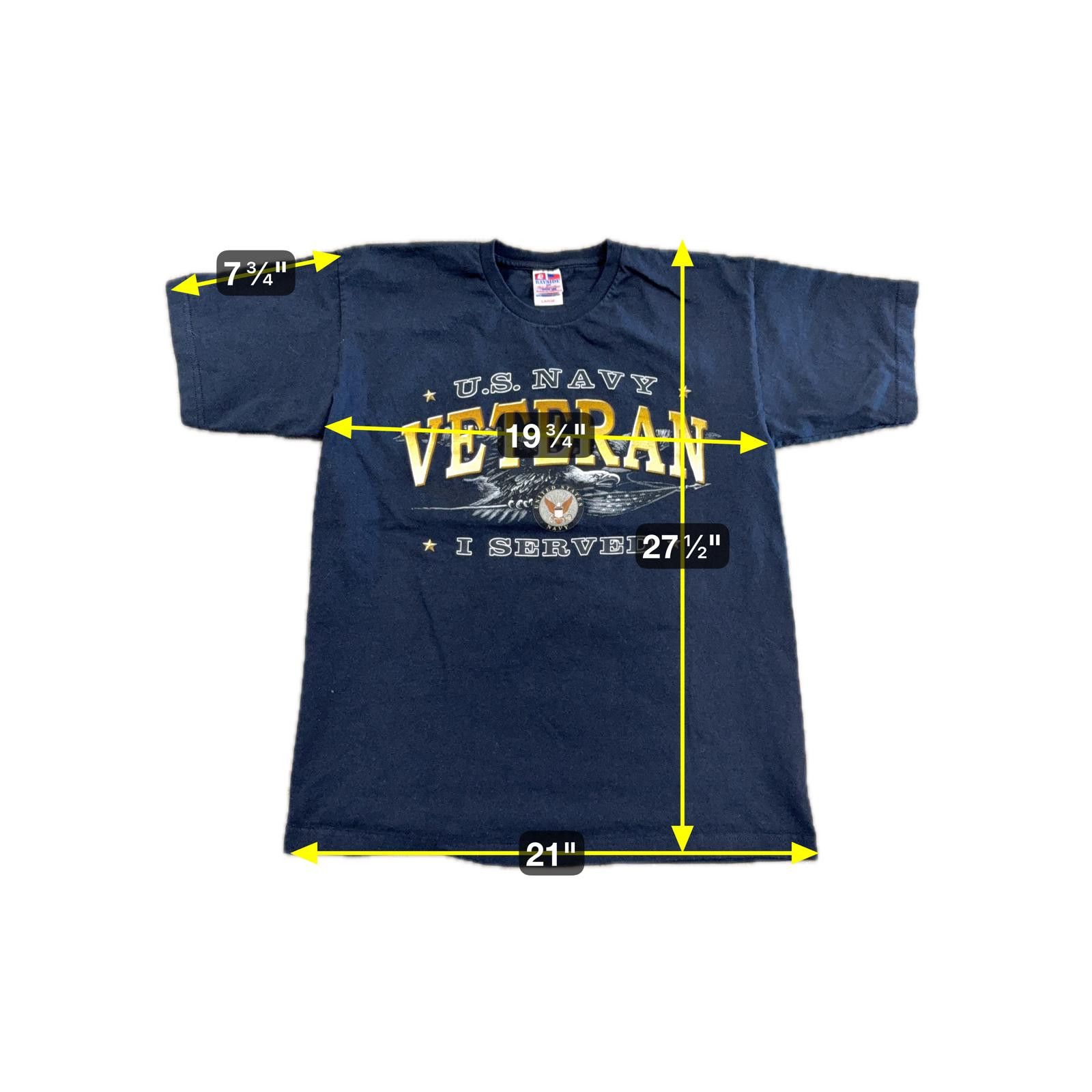 Designer Vtg Bayside U.S. Navy Veteran T-Shirt L Mint Size US L / EU 52-54 / 3 - 4 Thumbnail