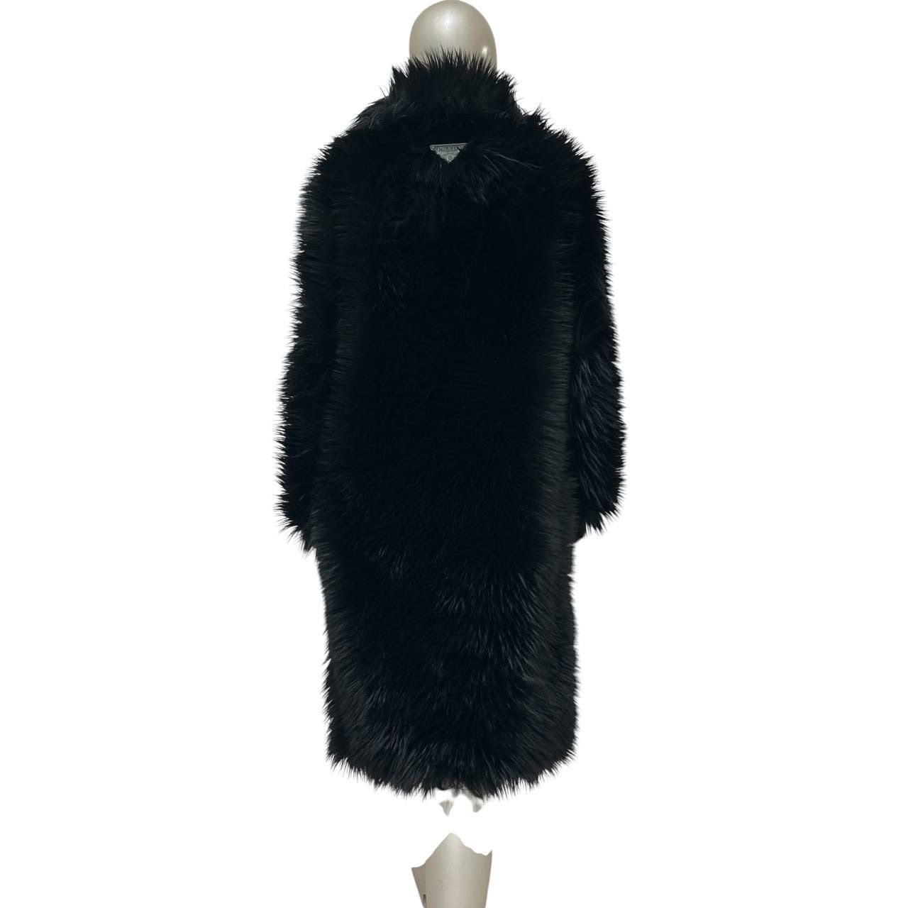 Prada Prada 2011 Black Faux Fur Coat Sz.40 Size S / US 4 / IT 40 - 3 Thumbnail