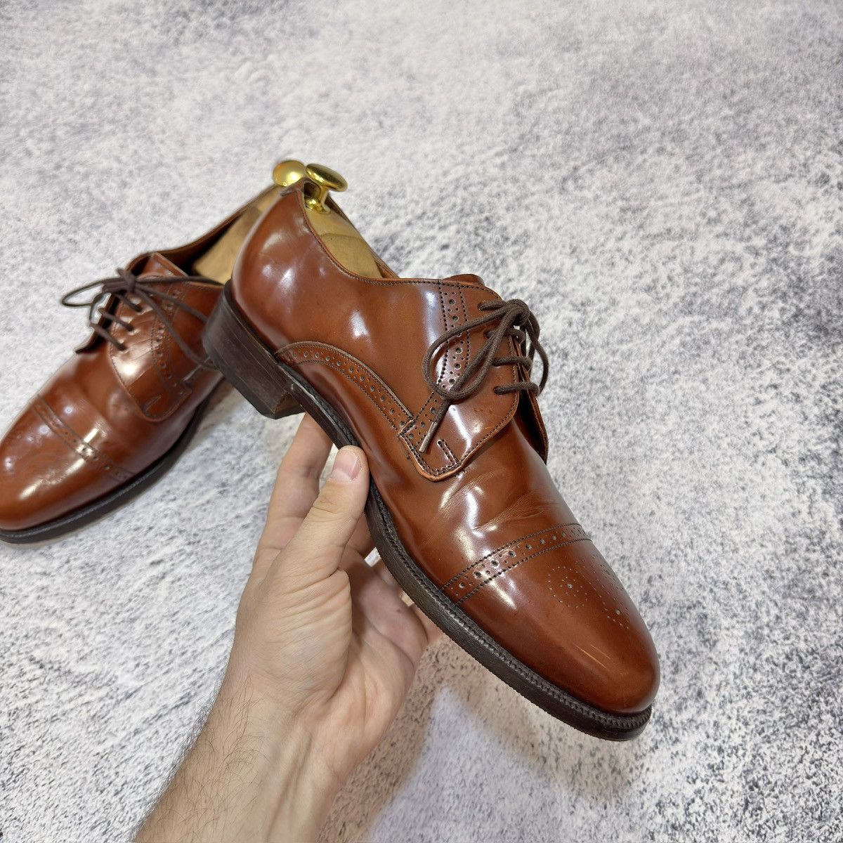 Barker Barker Vintage Handmade Derby Brogues US10 UK9 EU43 28cm Size US 10 / EU 43 - 6 Thumbnail
