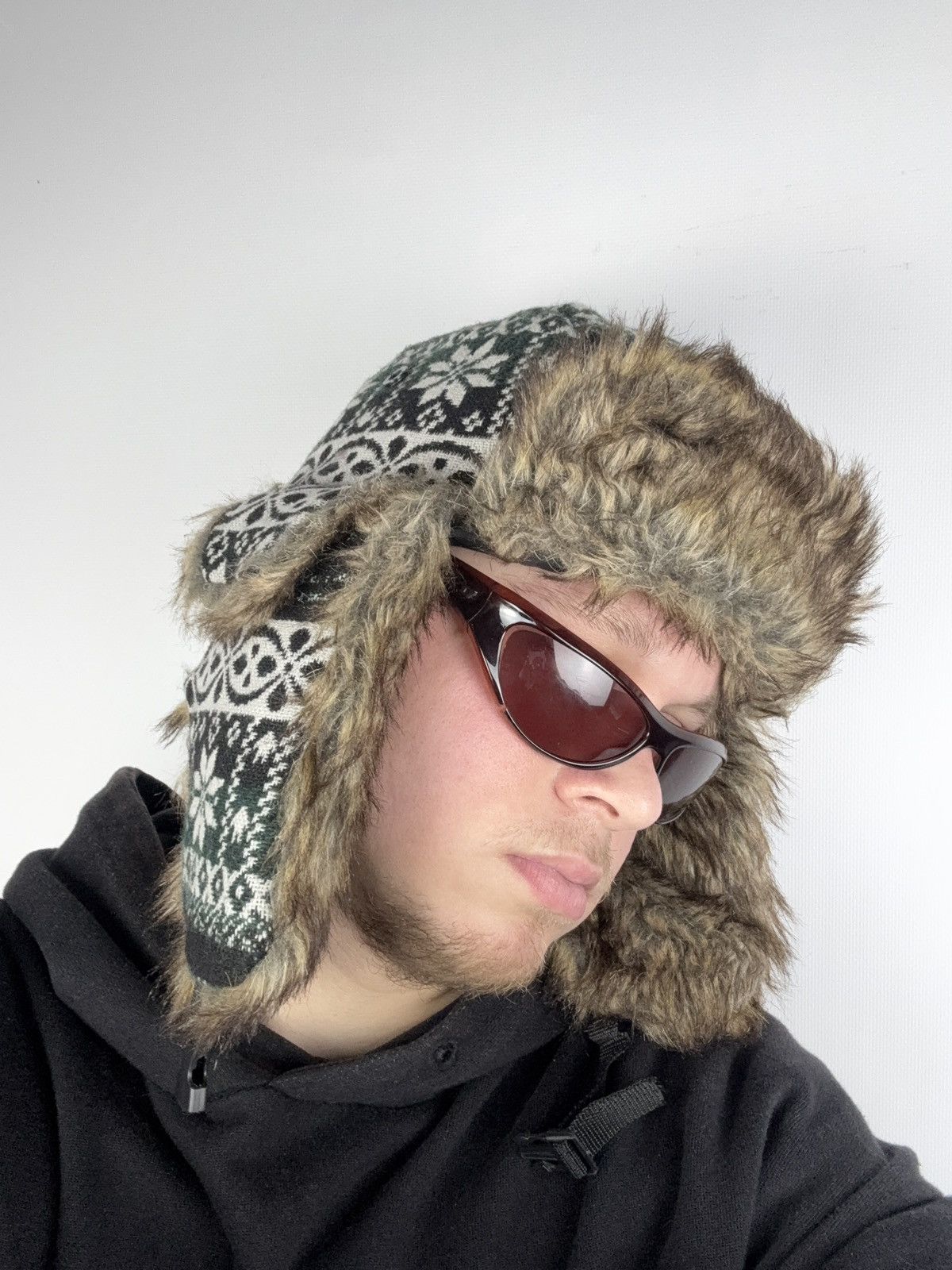 Japanese Brand Faux Fur Mohair Fuzzy Ushanka Trapper Hat Y2K Opium Rare OS Size ONE SIZE - 2 Thumbnail