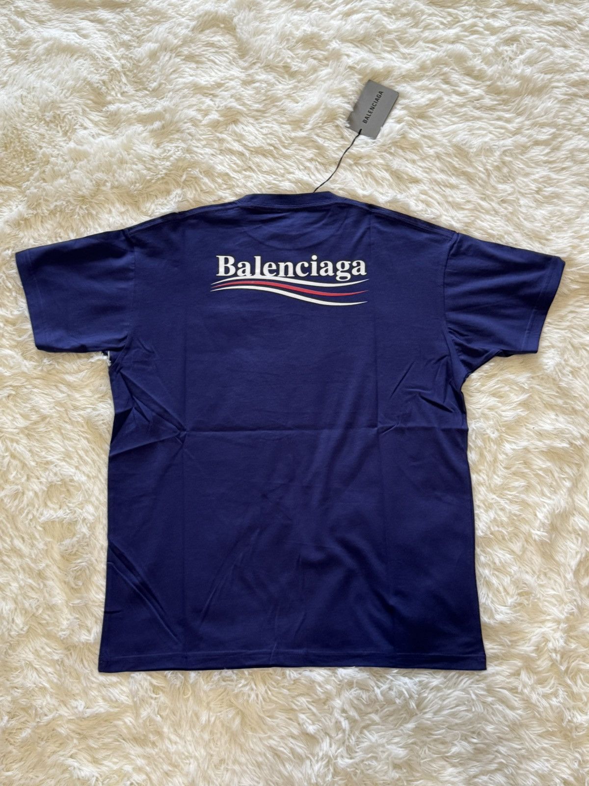 Balenciaga Balenciaga deep blue t shirt Size US XXS / EU 40 - 3 Thumbnail
