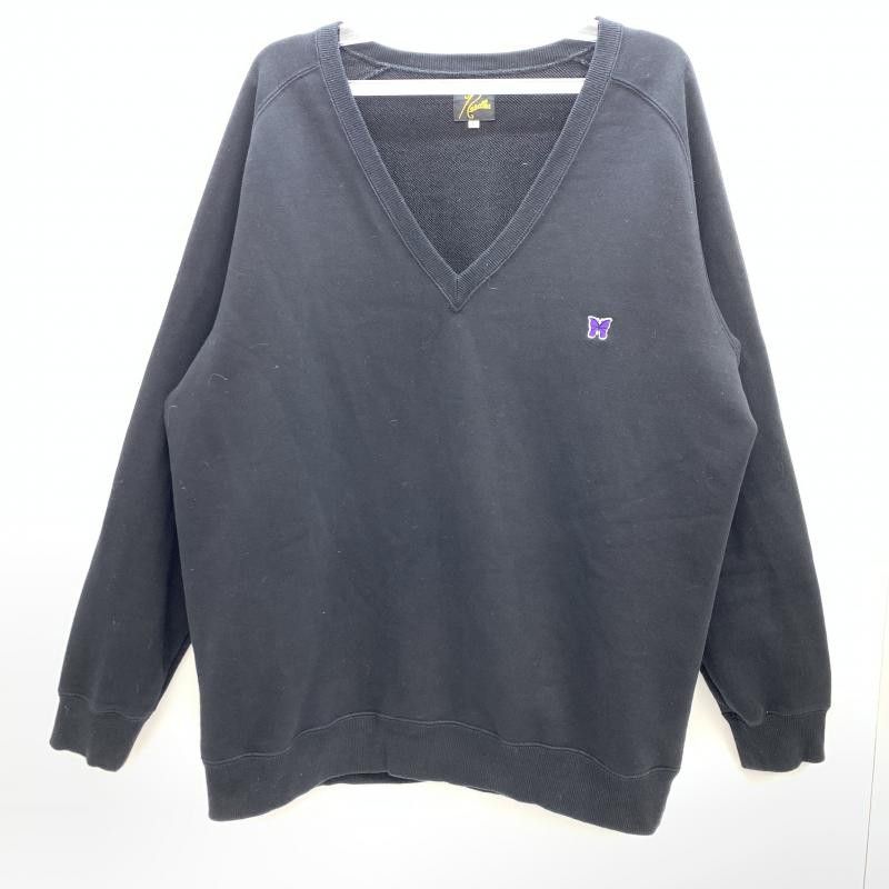 Needles Sweatshirt V-neck Logo Long Sleeve Black Size US L / EU 52-54 / 3 - 1 Thumbnail