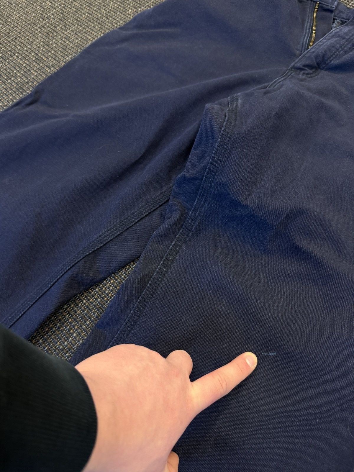 Carhartt Carhartt FR Distressed Work Pants Navy Size US 35 - 10 Thumbnail