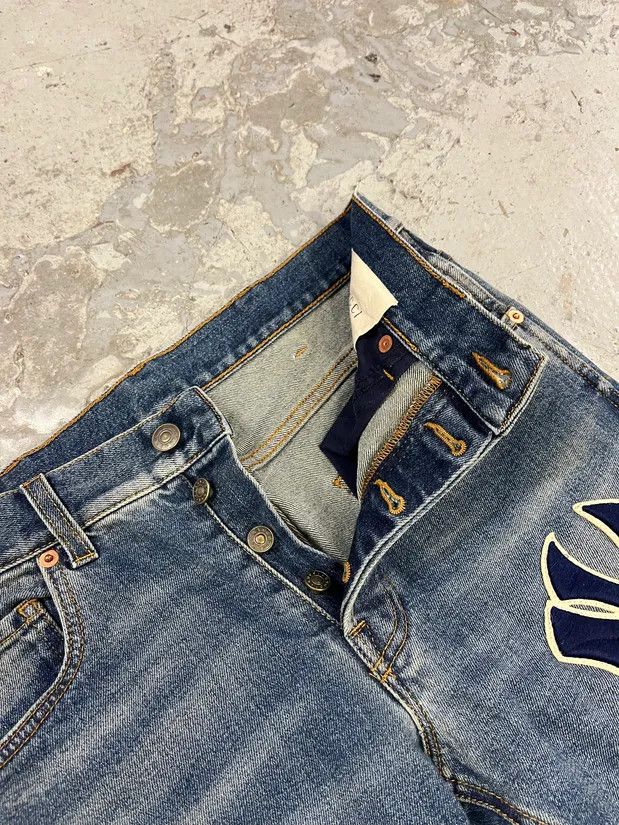 Designer × Gucci × Vintage Gucci MBL Yankees Blue Slim Denim Jeans Size US 39 - 8 Thumbnail