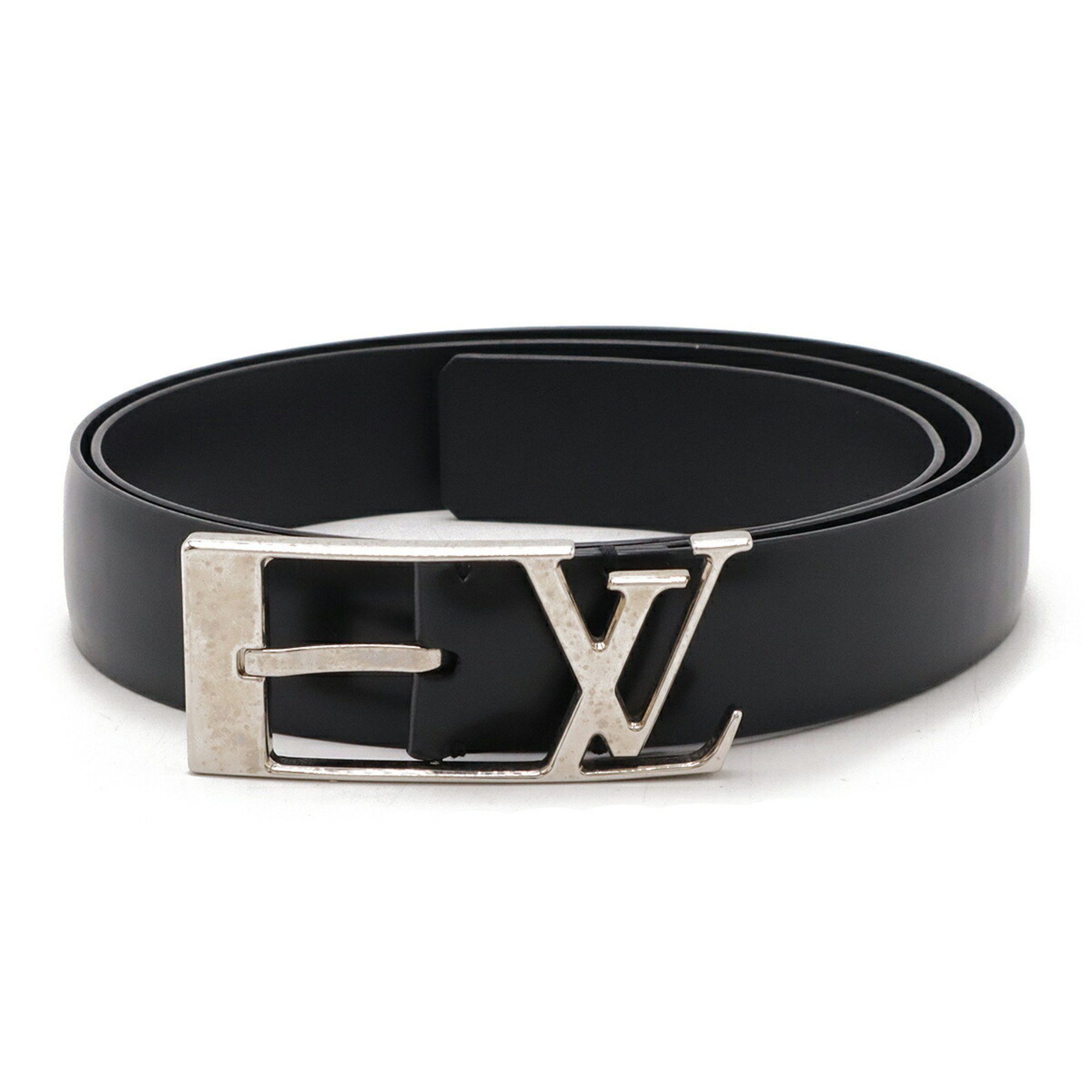 Louis Vuitton Louis Vuitton Santur Anagram Belt Leather Black #100 M9840S Size ONE SIZE - 1 Thumbnail